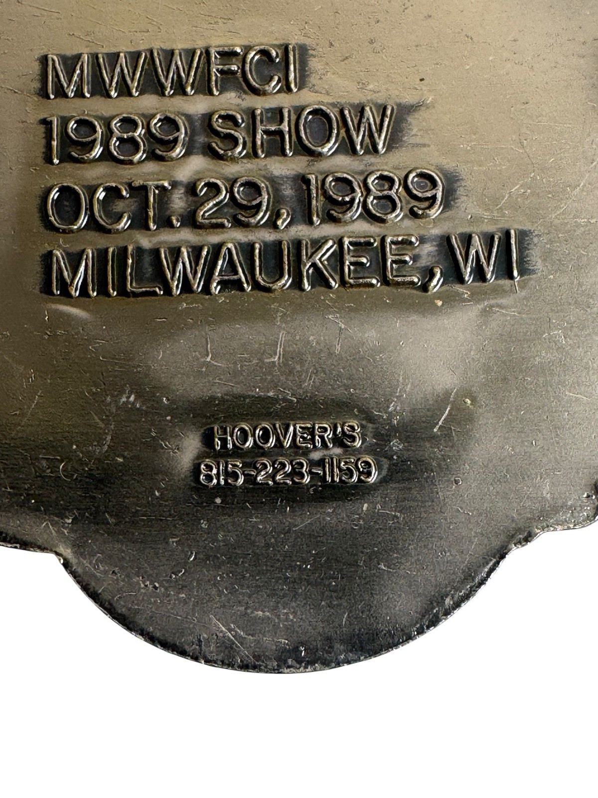 VTG Avery Bull Dog Line Teeth Talk Watch Fob Milwaukee Wisconsin HOOVER’S Show