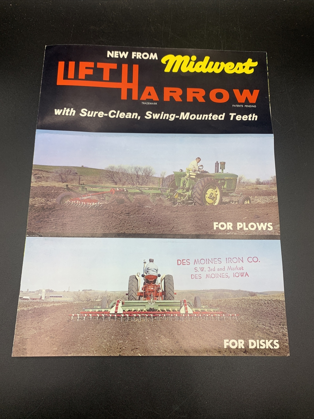 Pair Fantastic 1960’s Midwest Industries Farm Equipment Brochures-Ida Grove Iowa