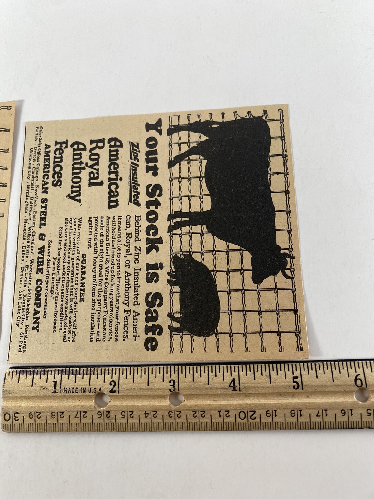 1927 American Royal Anthony Fences Steel Wire Co Vintage Print Ads Pig Farming