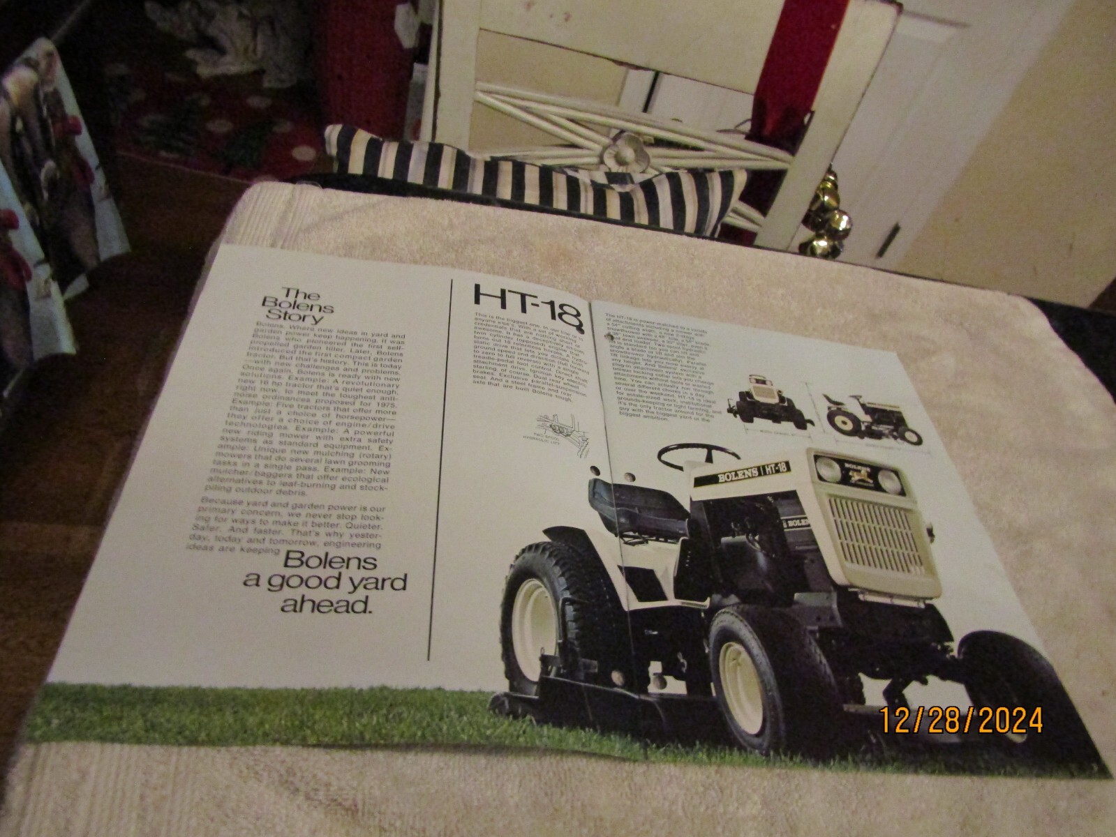 Vintage Bolens Sales Brochure Lawn & Garden Tractors Attachments Accessories &rsquo;75