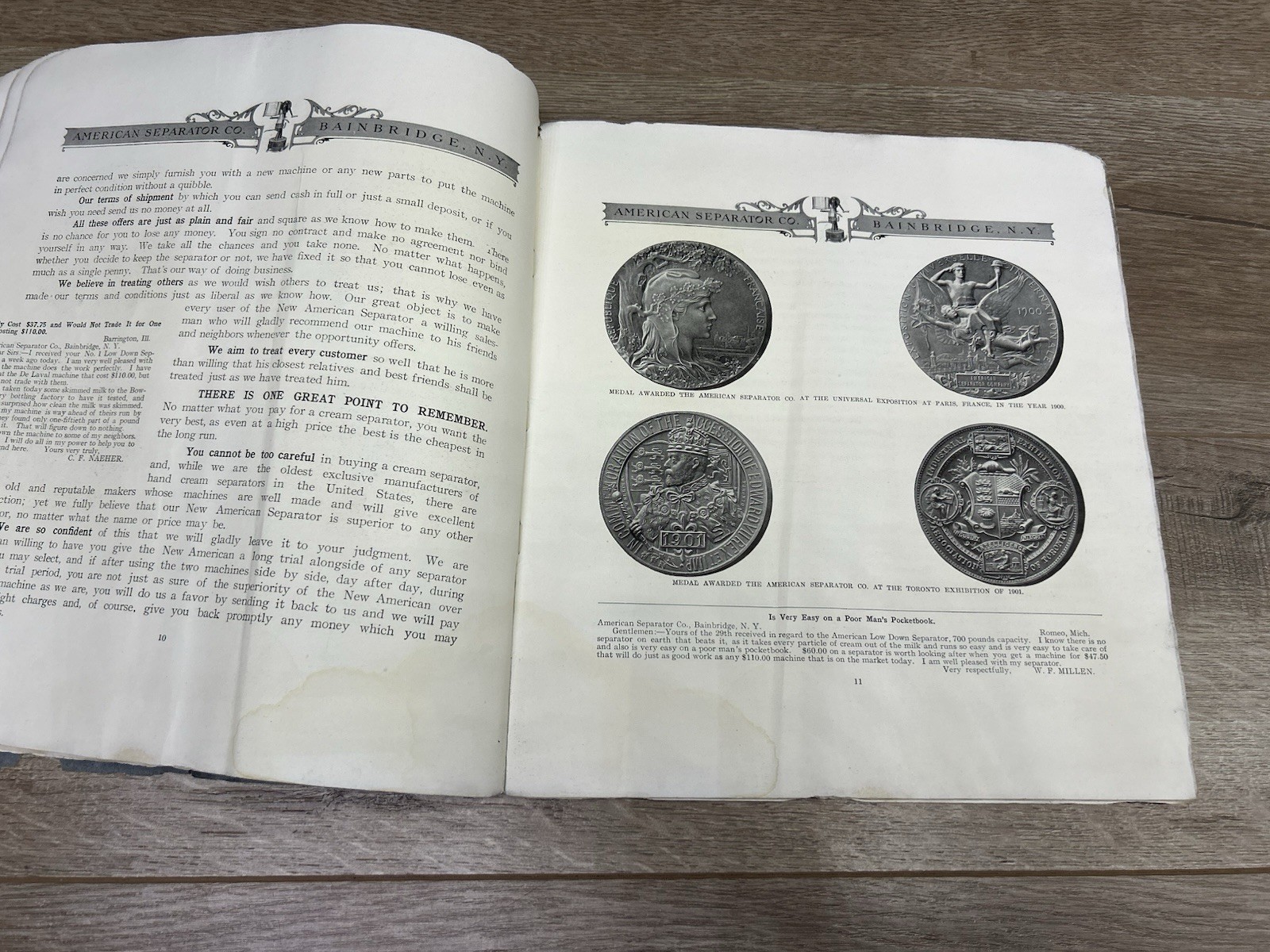 Antique Vintage Genuine American Cream Separator Co. Catalog
