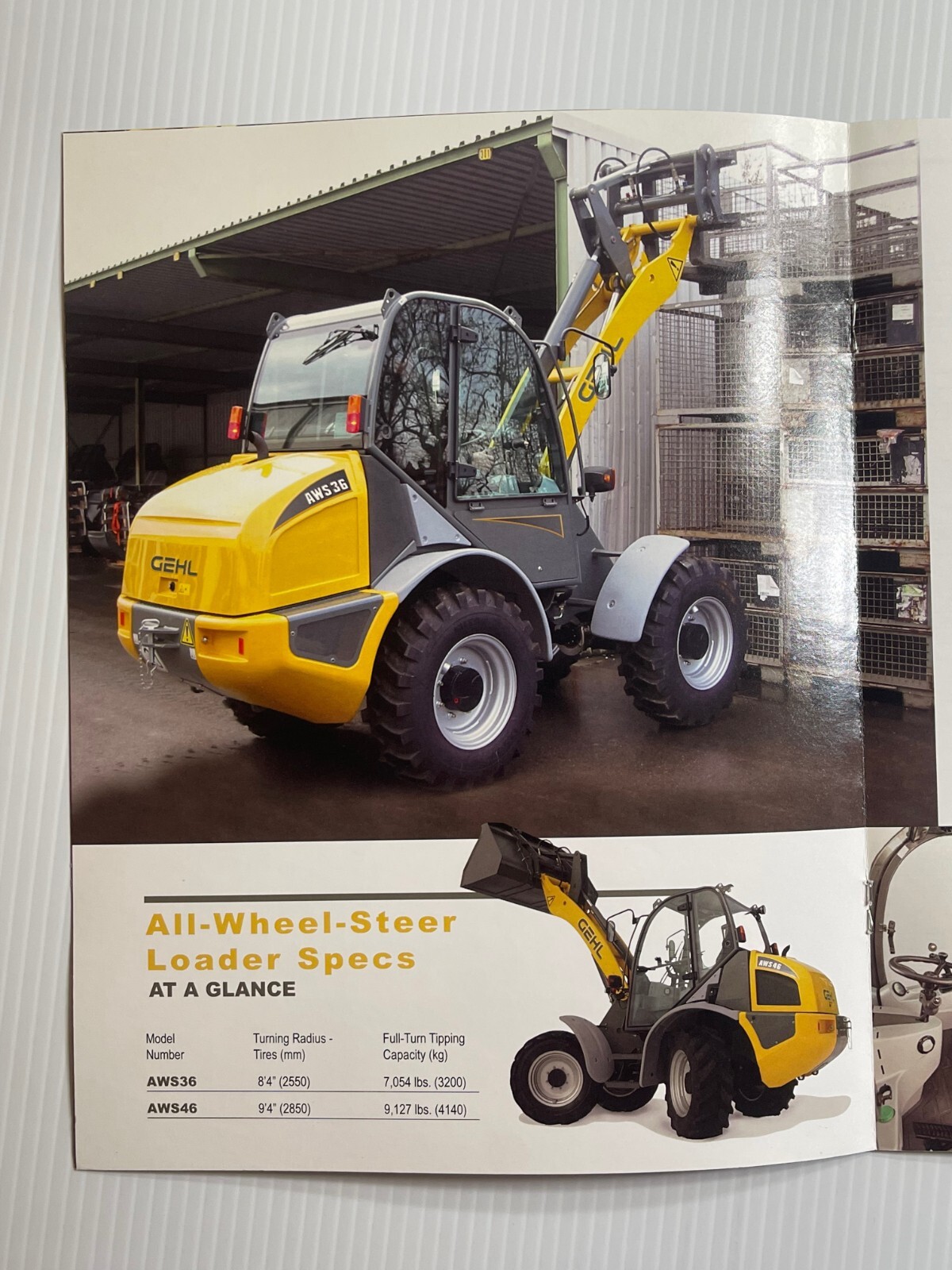 GEHL Full Line All Wheel Steer Loaders Sales Brochure *2008* (Showroom Book)