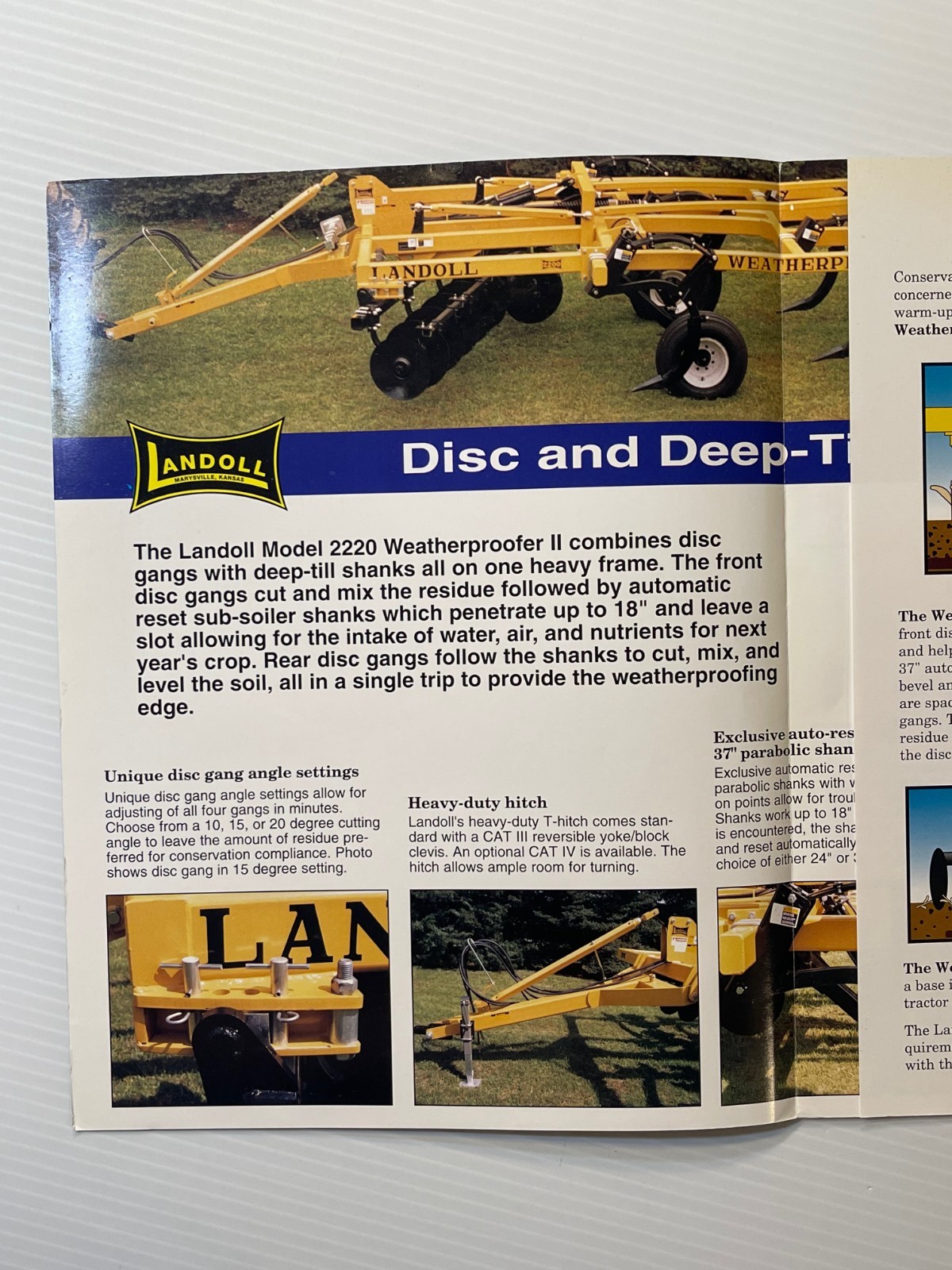 1992 Landoll Model 2220 Weatherproofer II – Original Dealer Sales Brochure