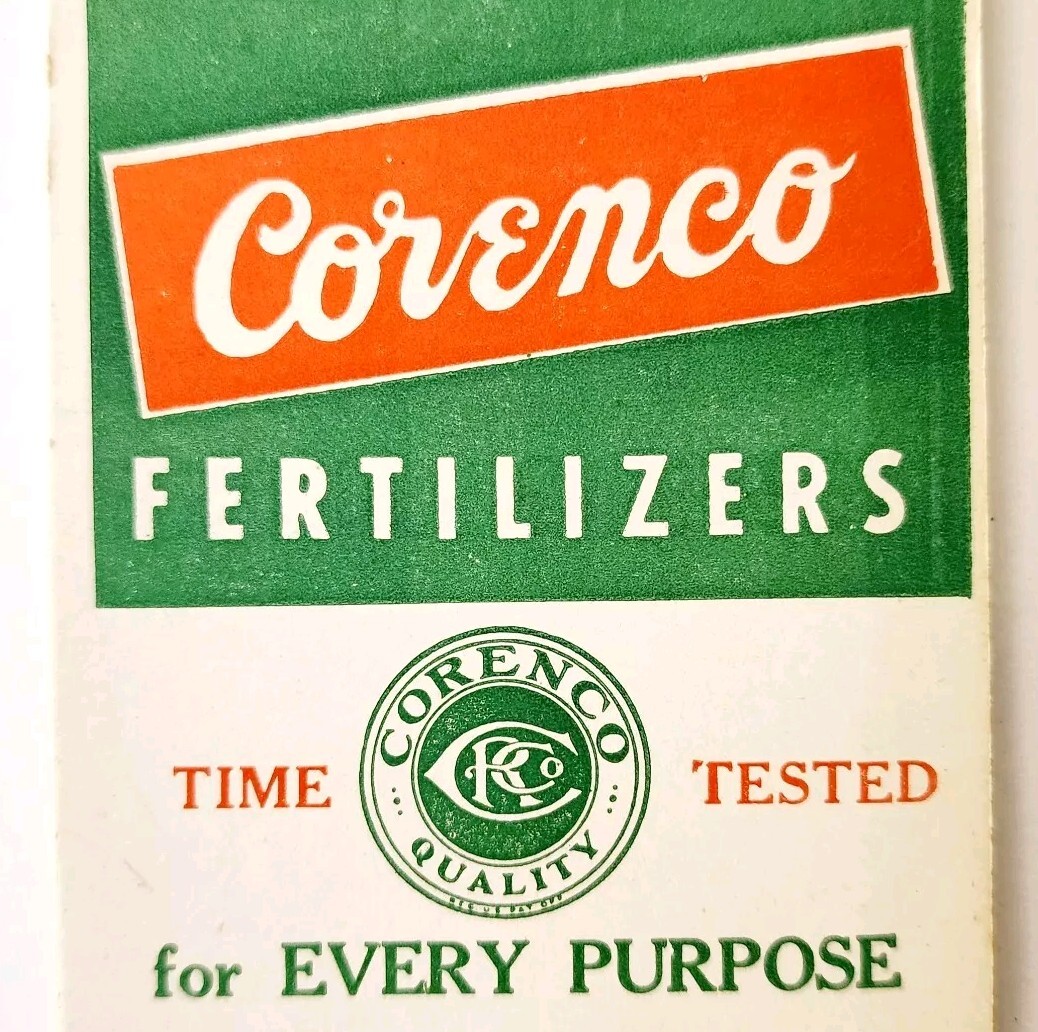1960 Corenco Fertilizers Boston Notepad Booklet Consolidated Rendering Co E85F