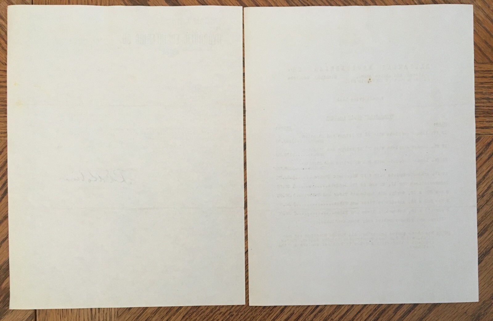 Hydraulic Engineering Farm Machinery Letter Receipt 1952 Kelowna BC Cattle Ranch