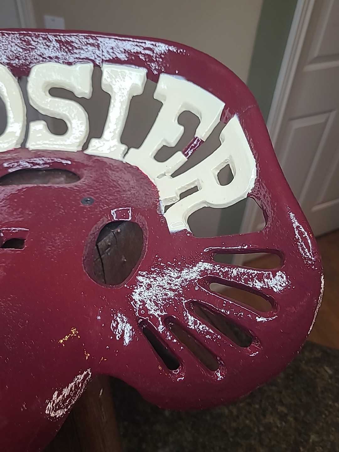 HOOSIER Cast Iron Tractor Seat Custom Made STOOL One Of A Kind IU Colors