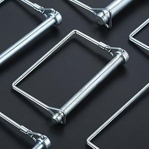 2 Pack 5/16&Prime;x4&Prime;Trailer Coupler Pin with Anti-Loss Cable, Square Wire Lock Pin