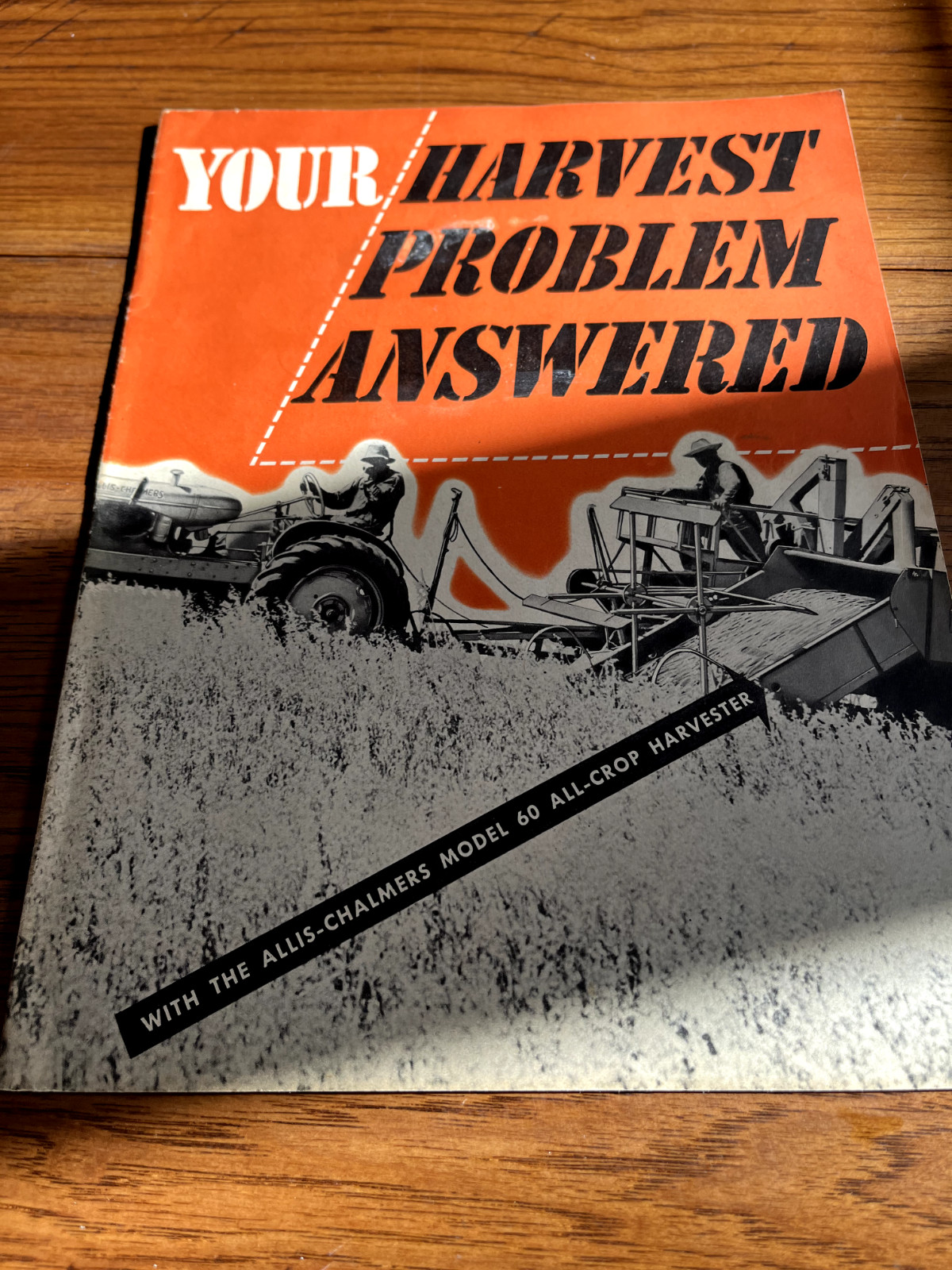 Allis Chalmers 60 All Crop Harvester Combine For 1943 Brochure FCCA