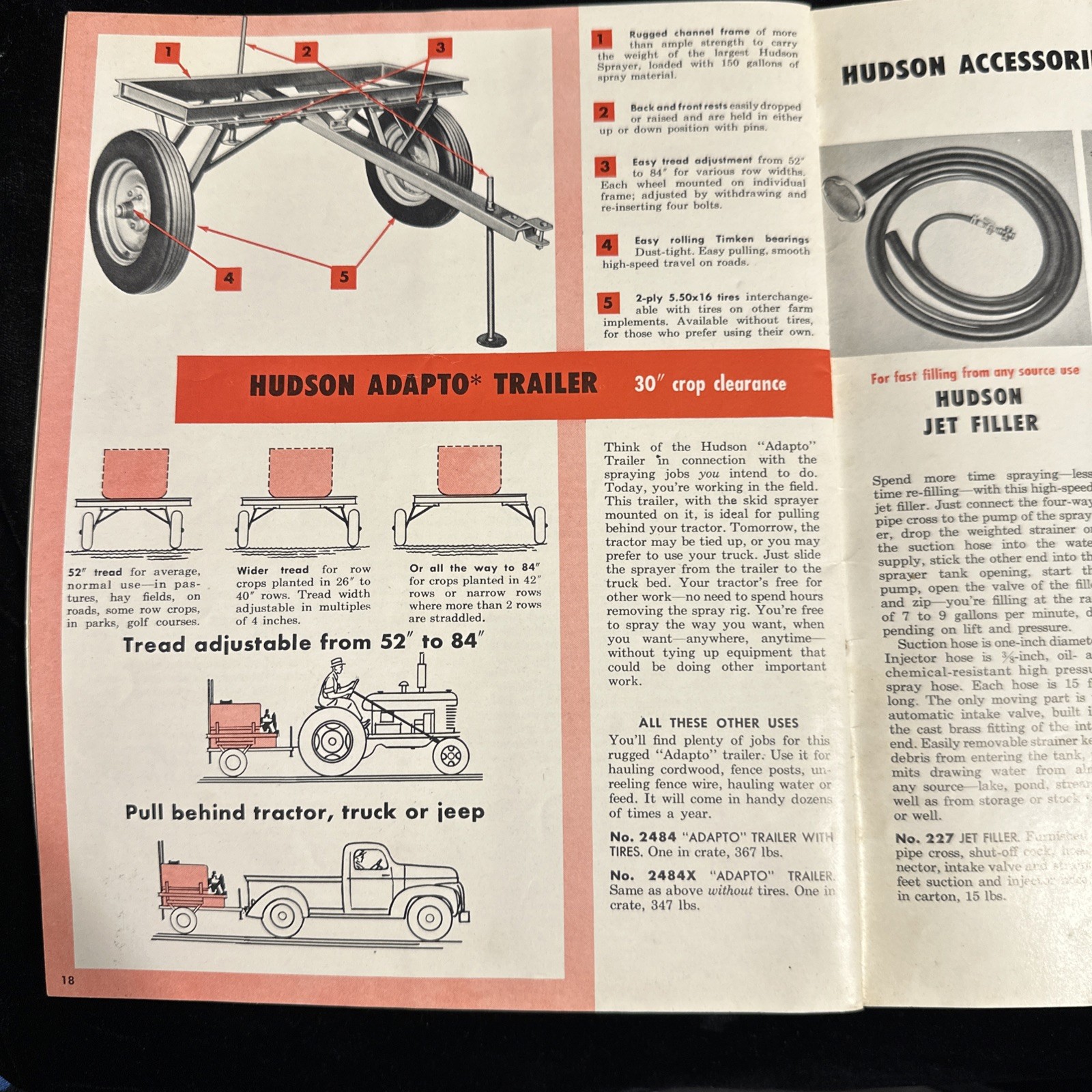 Vintage Rare 1950s Hudson Sprayers and Dusters Catalog No. 443