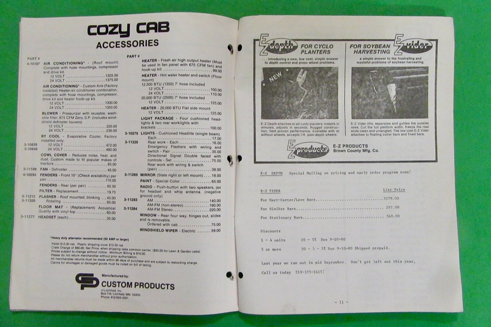 Daugherty Equipment Mini Catalog (1980) Warren, Indiana