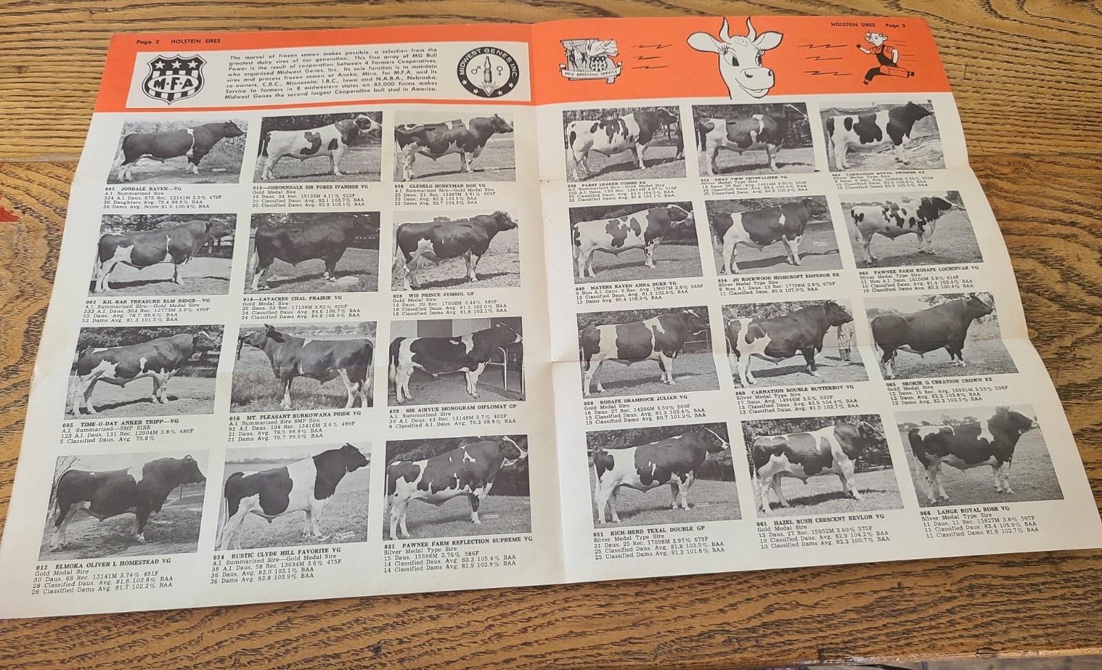 Vintage 1965 MFA Breed – O – Gram Dairy Sires