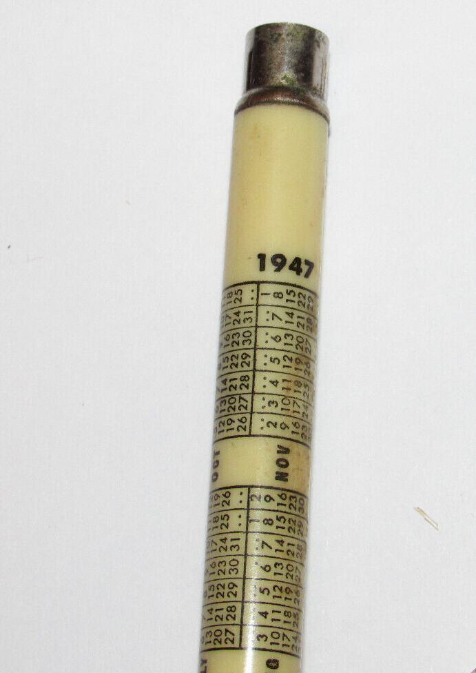 VINTAGE 1947 ADVERTISING CALENDAR MECH PENCIL! FARM & DAIRY EQMNT! BELVIDERE, NJ