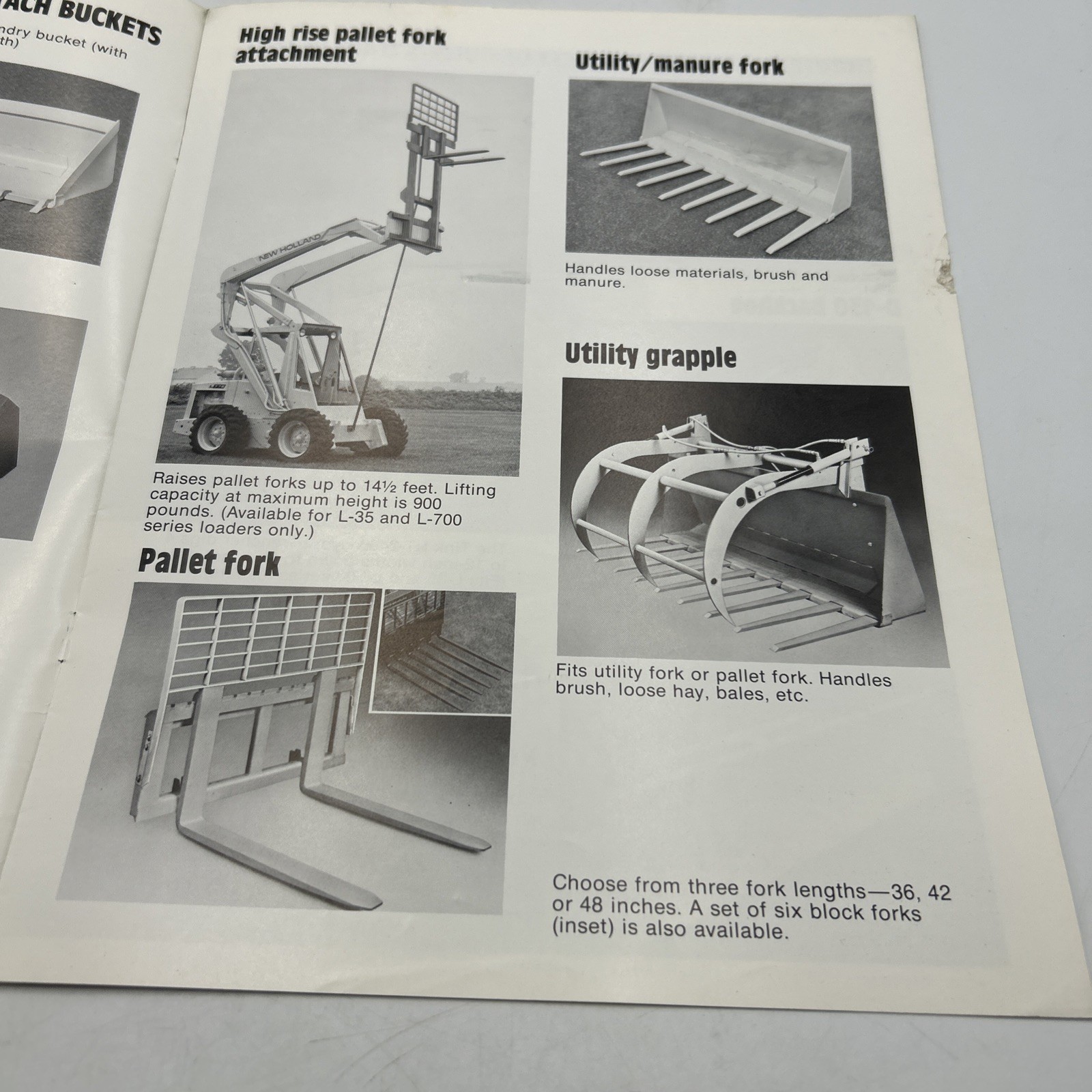 Sperry New Holland Attachments For Skid-Steer Loaders
