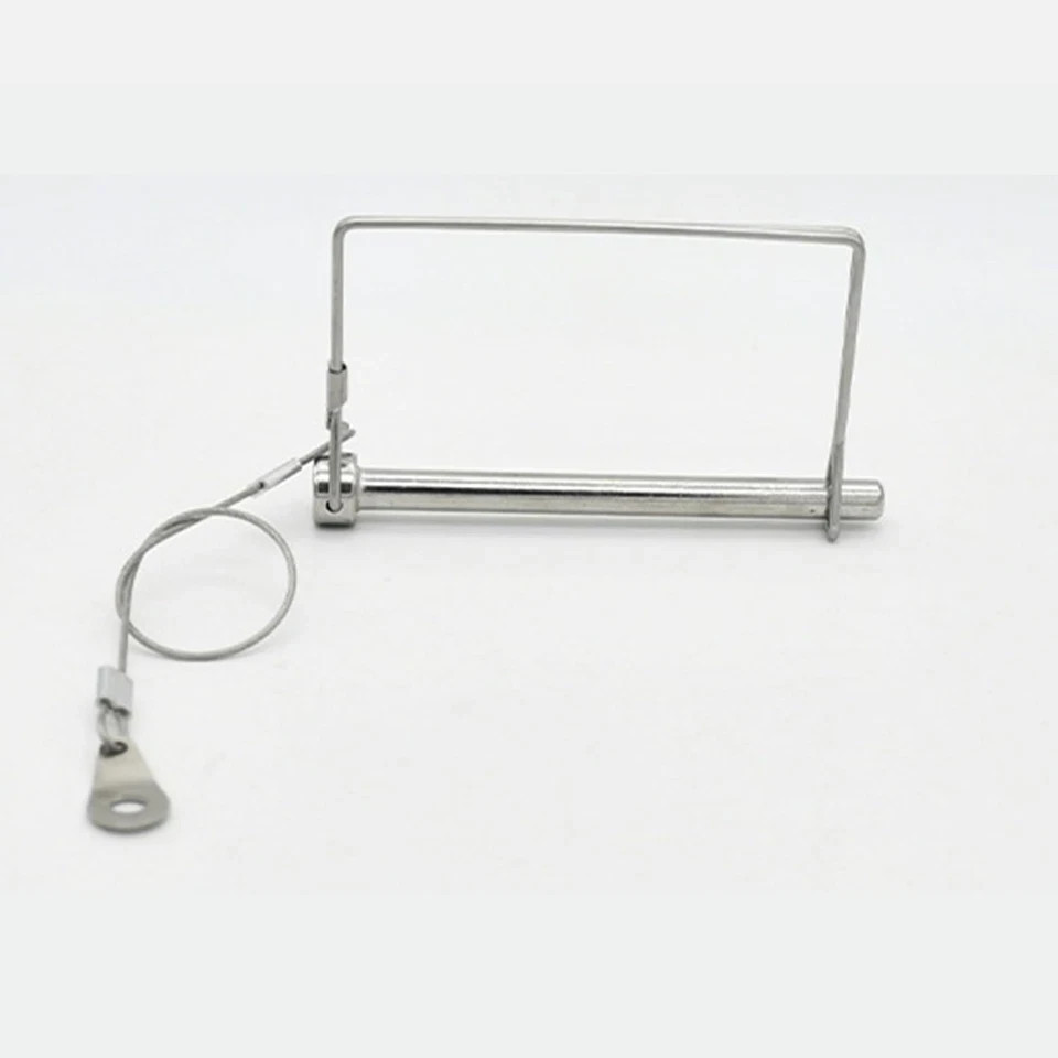 2 Pack 1/4&Prime;x4&Prime; Trailer Coupler Pin with Anti-Loss Cable, Square Wire Lock Pin fo