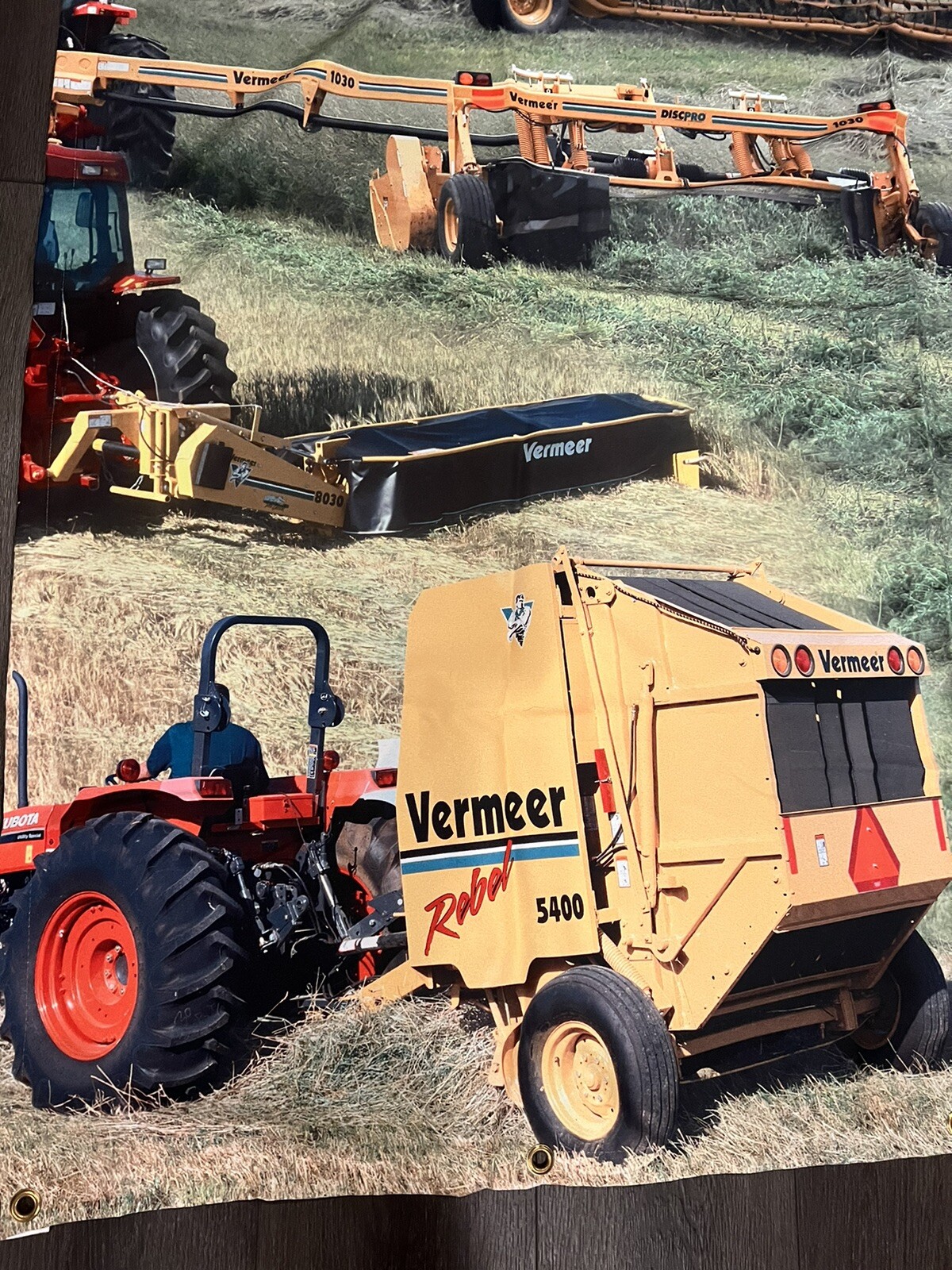 Rare Large 4.5’x9’ Vintage 2004 VERMEER AG Cloth Banner Sign Tractors Farming