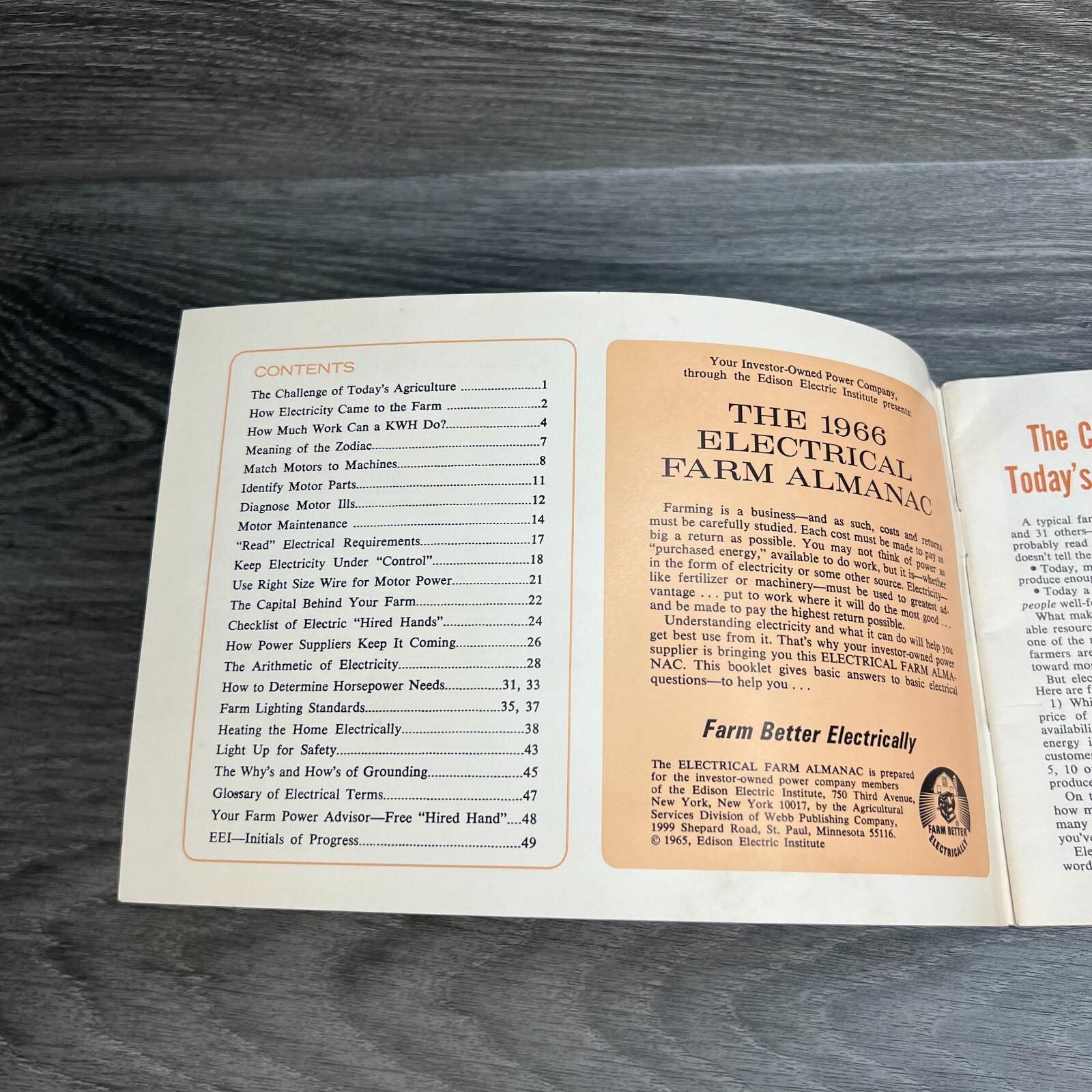 Vtg 1966 Electrical Farm Almanac Long Island Lighting Minneola New York Booklet