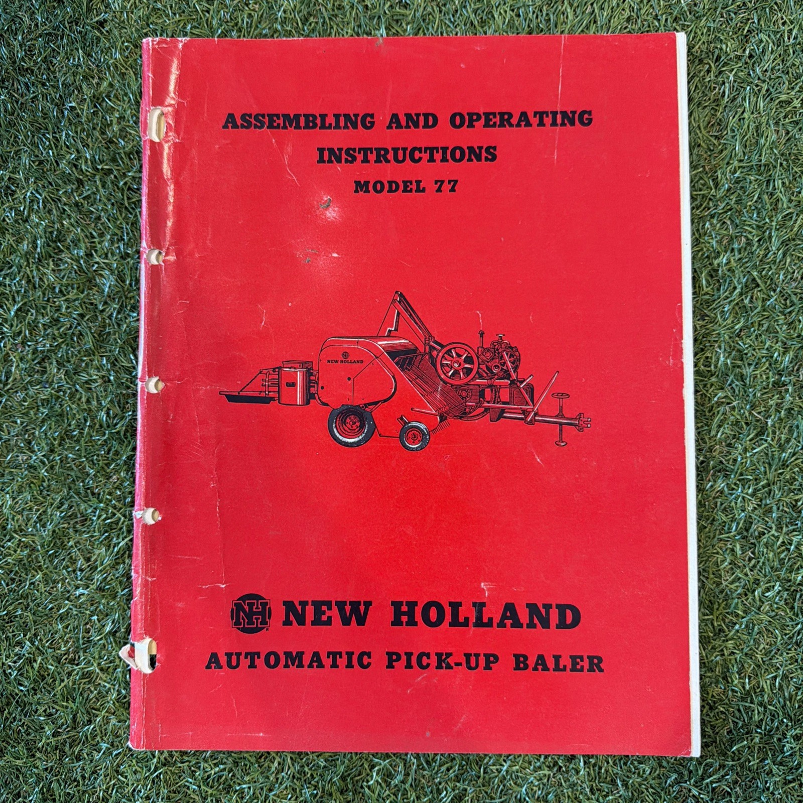 1961 model 77 new holland baler assembling/operating instructions good used
