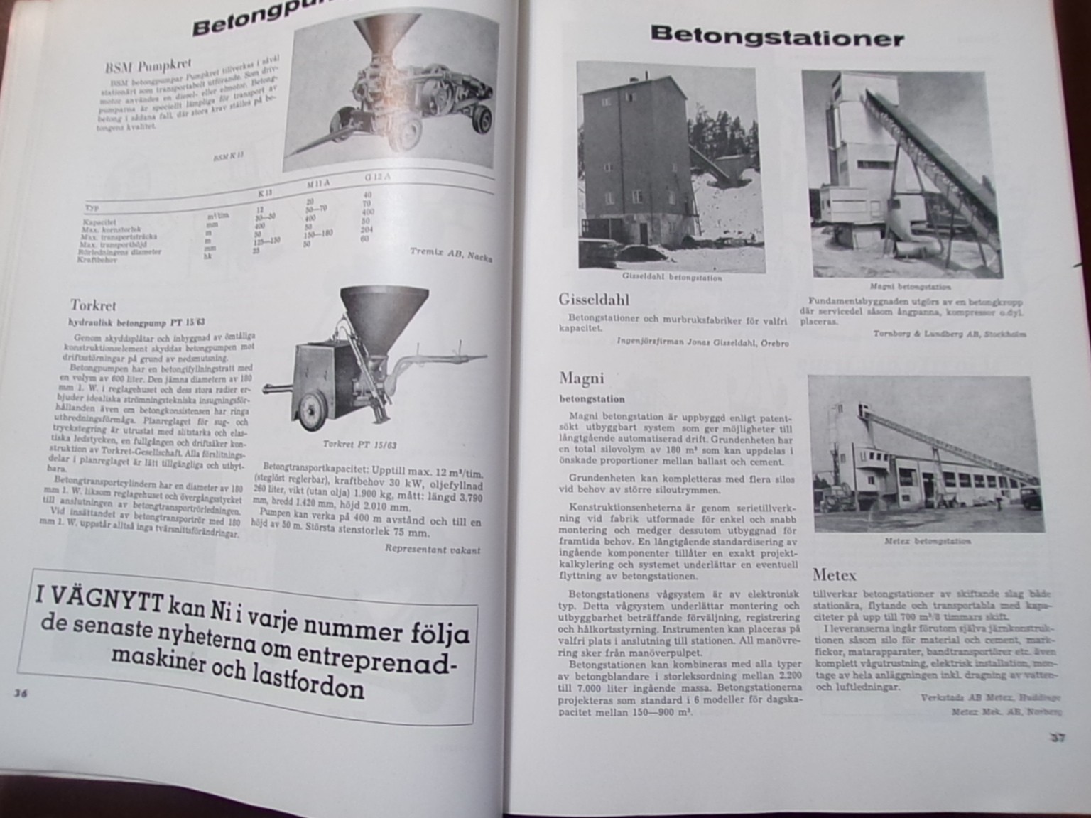Contracted Machines Catalog, 1966, from Stockholm Sweden, in Swedish