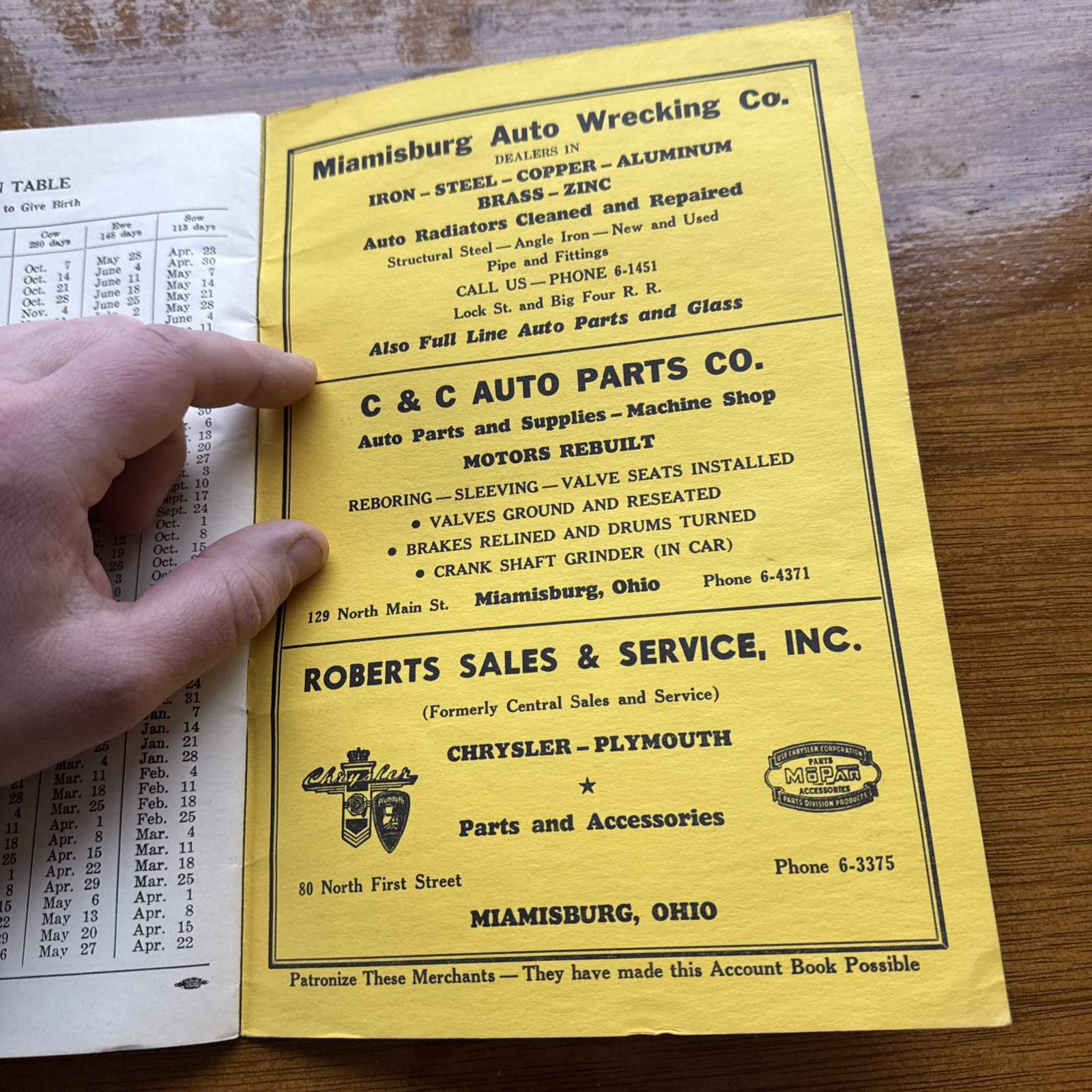 1950 Farm Account Book And Income Tax Record Miamisburg, Ohio