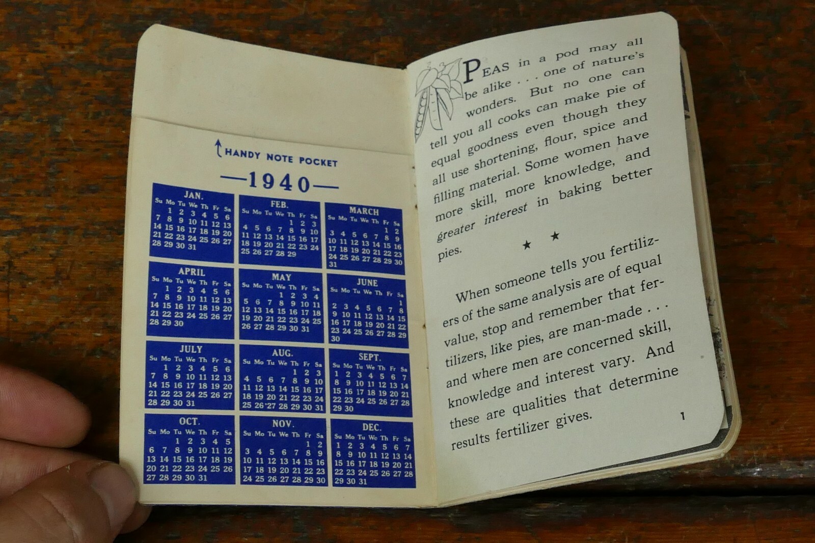 Vintage 1940 Swift&rsquo;s Red Steer Brand Fertilizers Advertising Memo Book Notepad