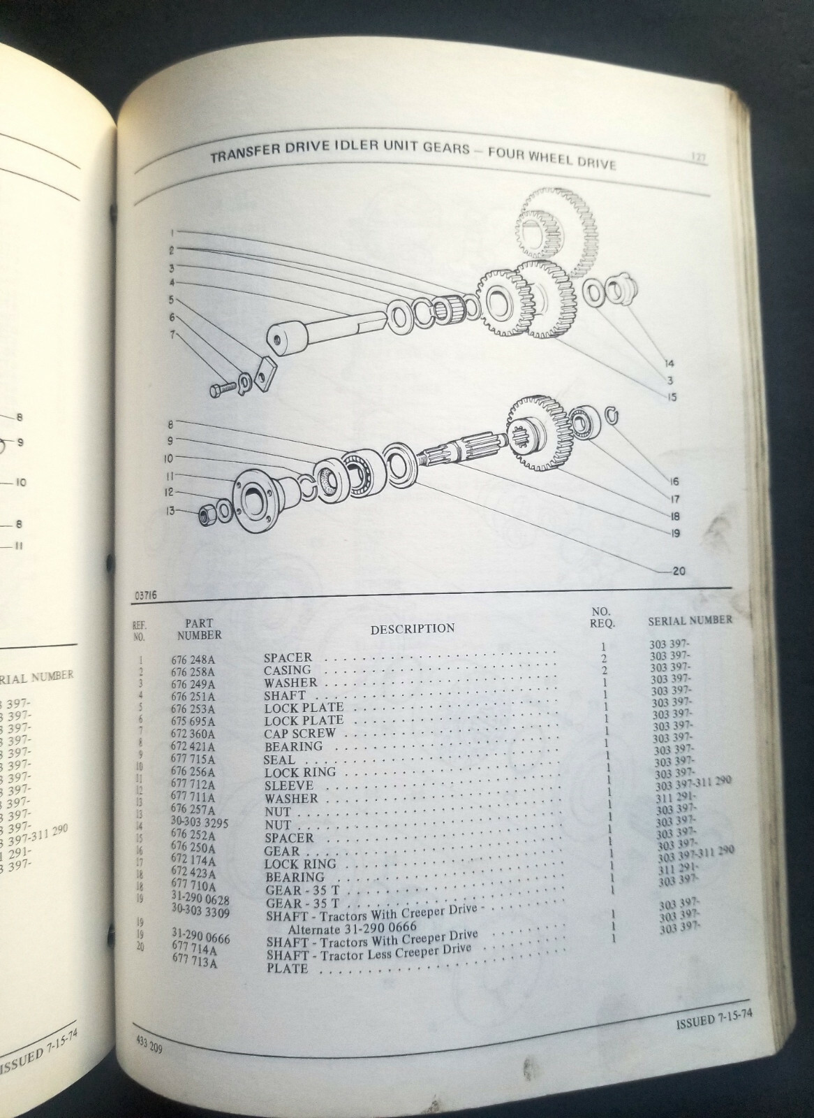 Oliver – Cockshutt Models 1255 Tractor Dealer Parts Catalog
