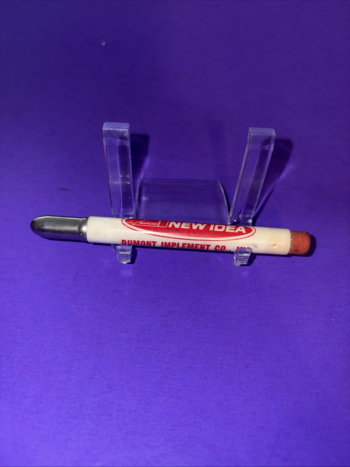 Vtg AVCO New Idea – Dumont Iowa Implement Co. Ag Ad Bullet Pencil