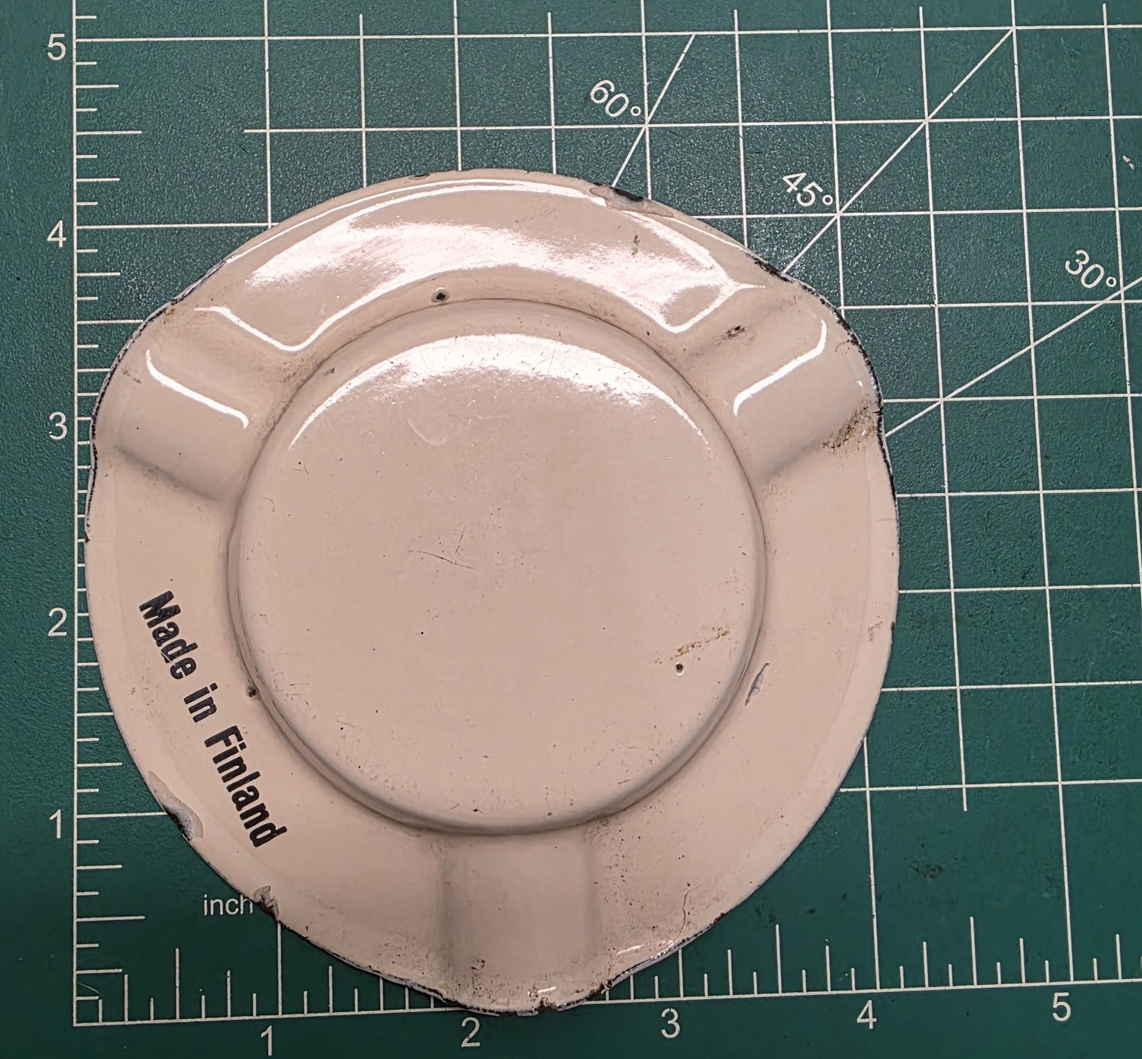 VTG RITE WAY PRODUCTS LACTA MILKA SEPARATORS CHICAGO IL. PORCELAIN SIGN ASHTRAY