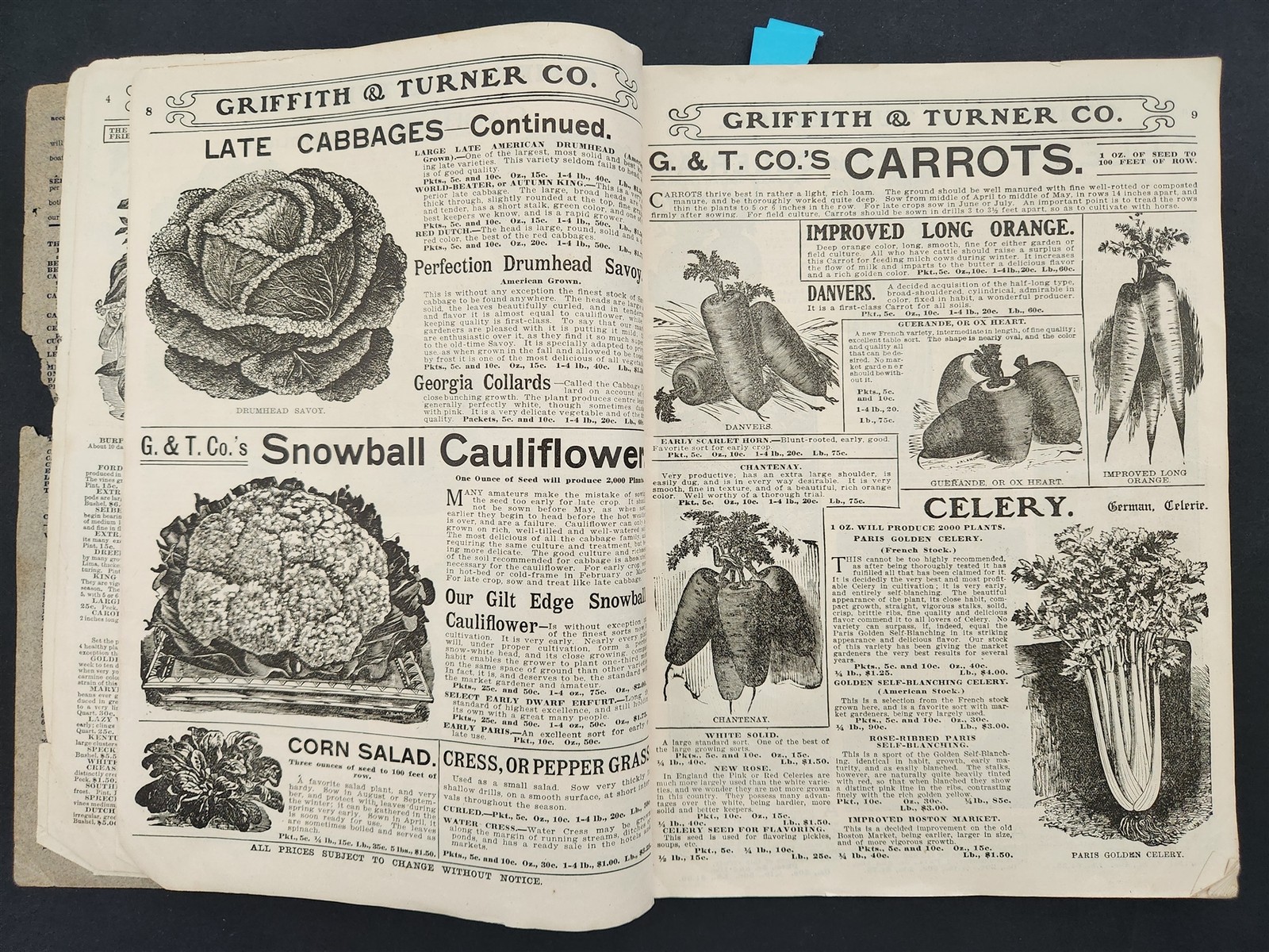 1905 antique GRIFFITH TURNER baltimore md FARM GARDEN SUPPLY CATALOG agriculture