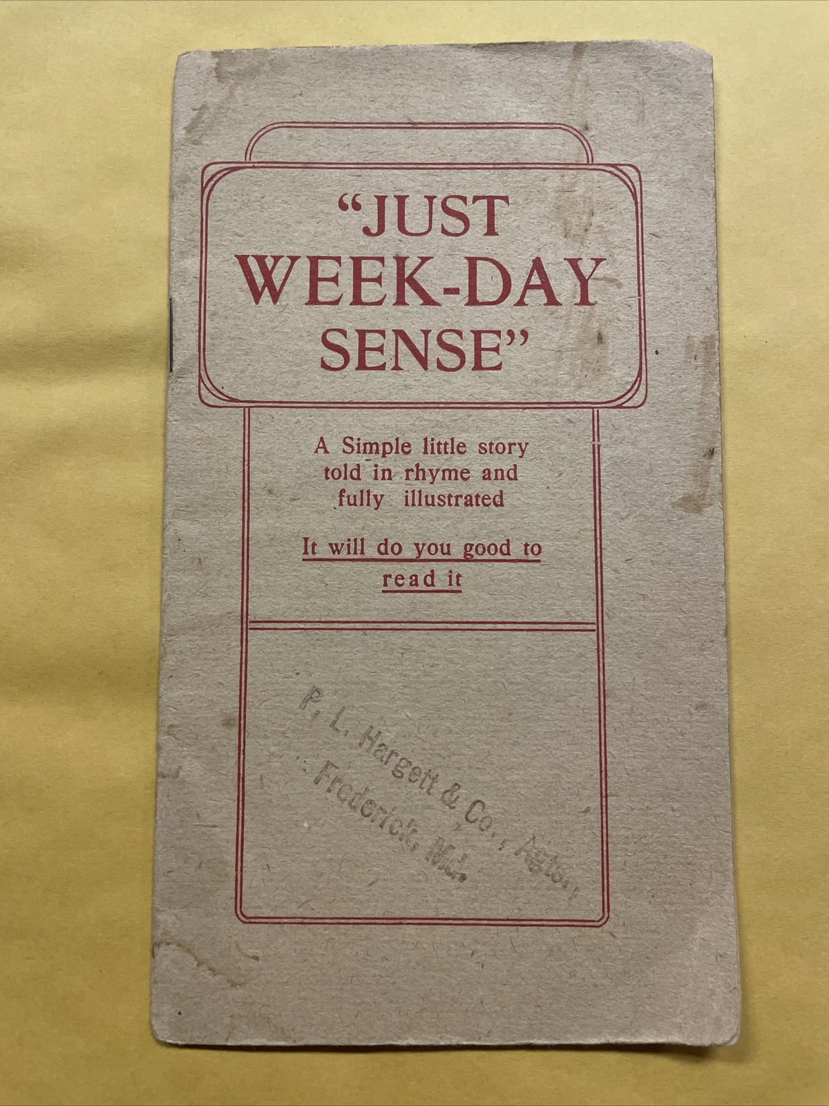 Just Week-Day Sense-The Tubular Hand Separator-Sharples Separator Co. Ad Booklet