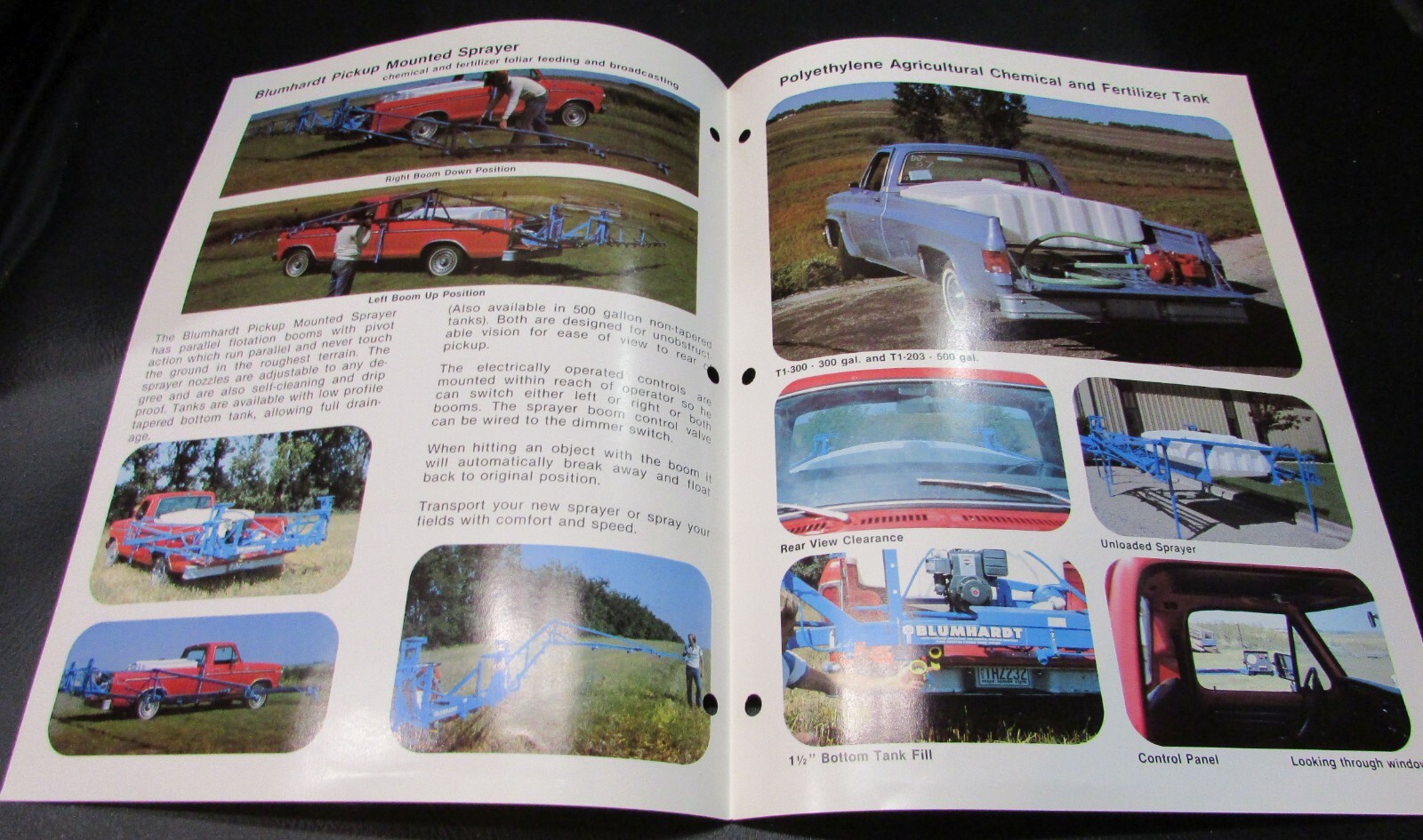 New Vintage 1970s Blumhardt Manitoba Canada Pickup Mounted Farm Sprayer Brochure