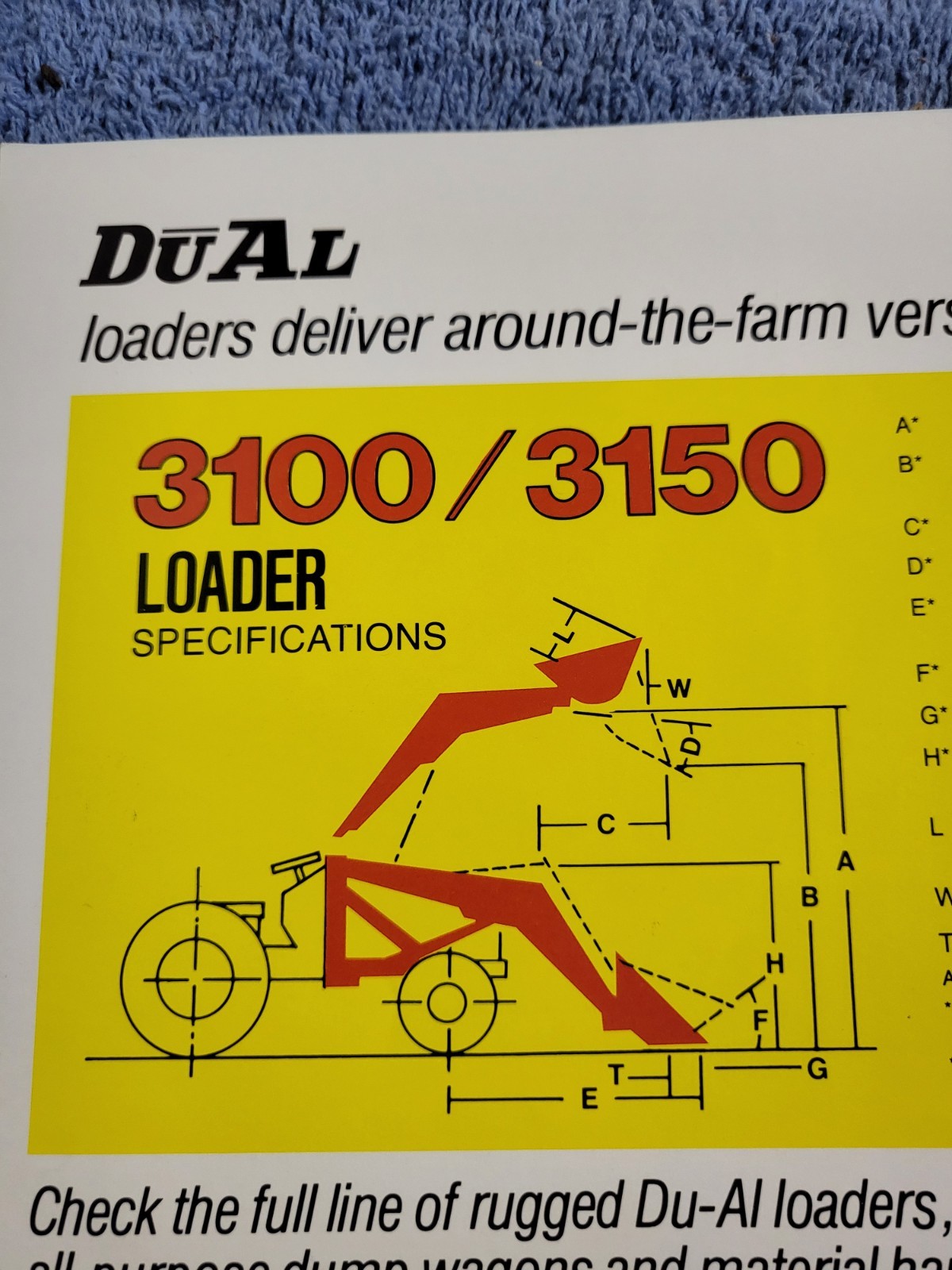 DUAL 3100 / 3150 Tractor Front LOADER BROCHURE IH Farmall 1466 John Deere 4230