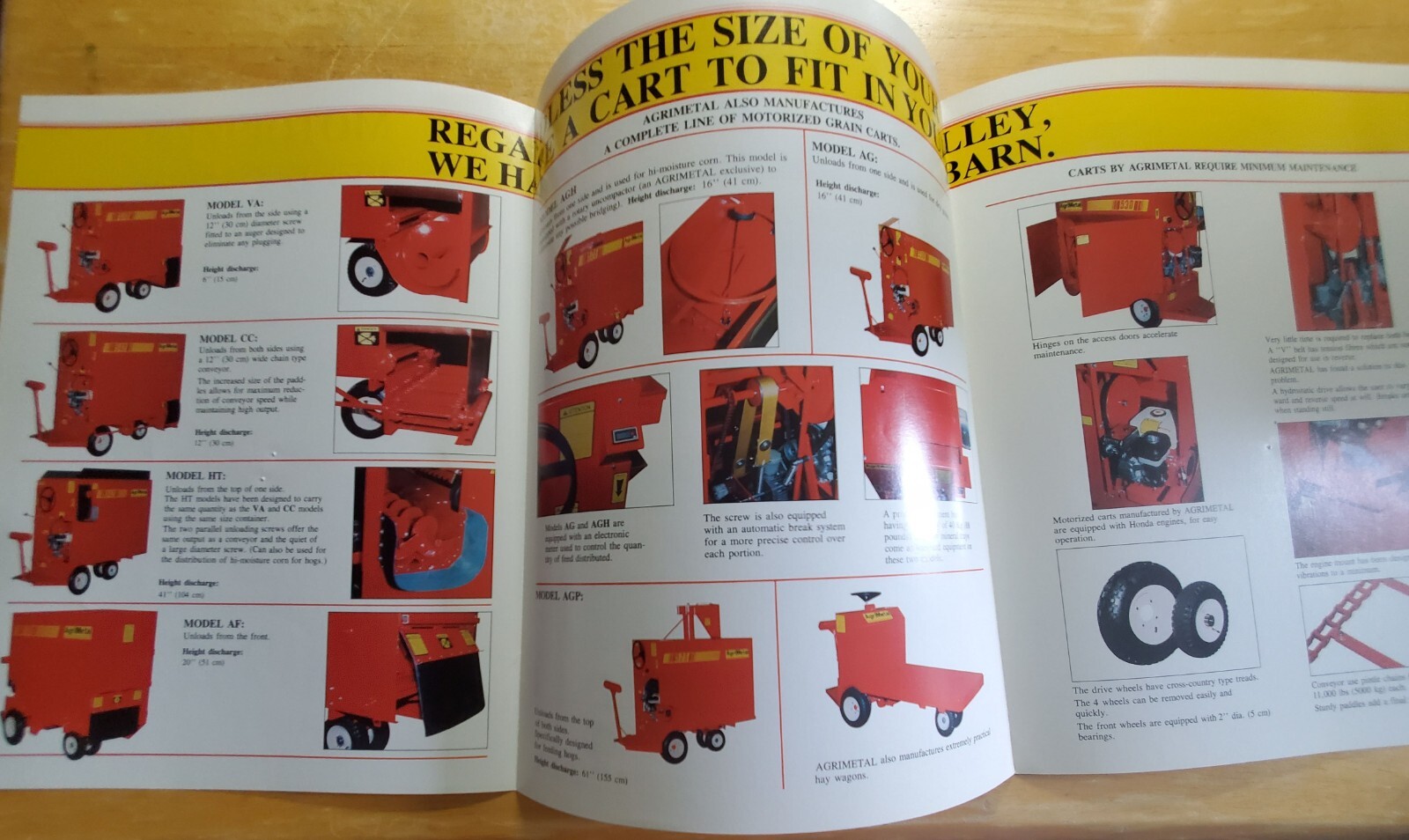 AgriMetal Motorized Feed Carts Models VA CC HT AF AGH AG Brochure Pamphlet Specs