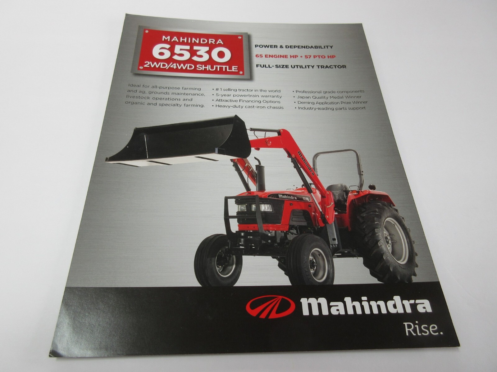 Mahindra 6530 2WD/4WD Tractor Brochure 2 Page