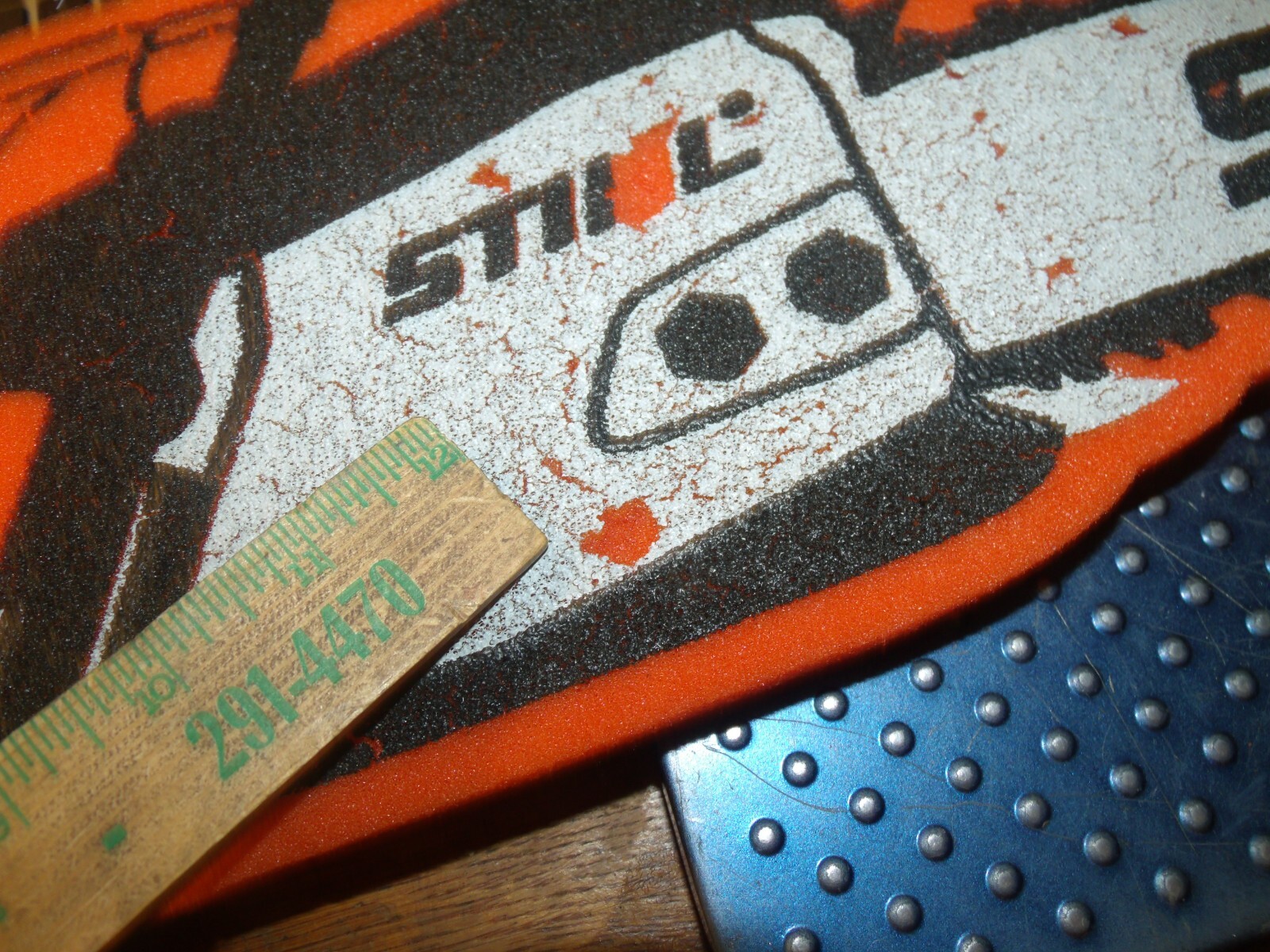 STIHL CHAIN SAW HAT shaped ORANGE USED