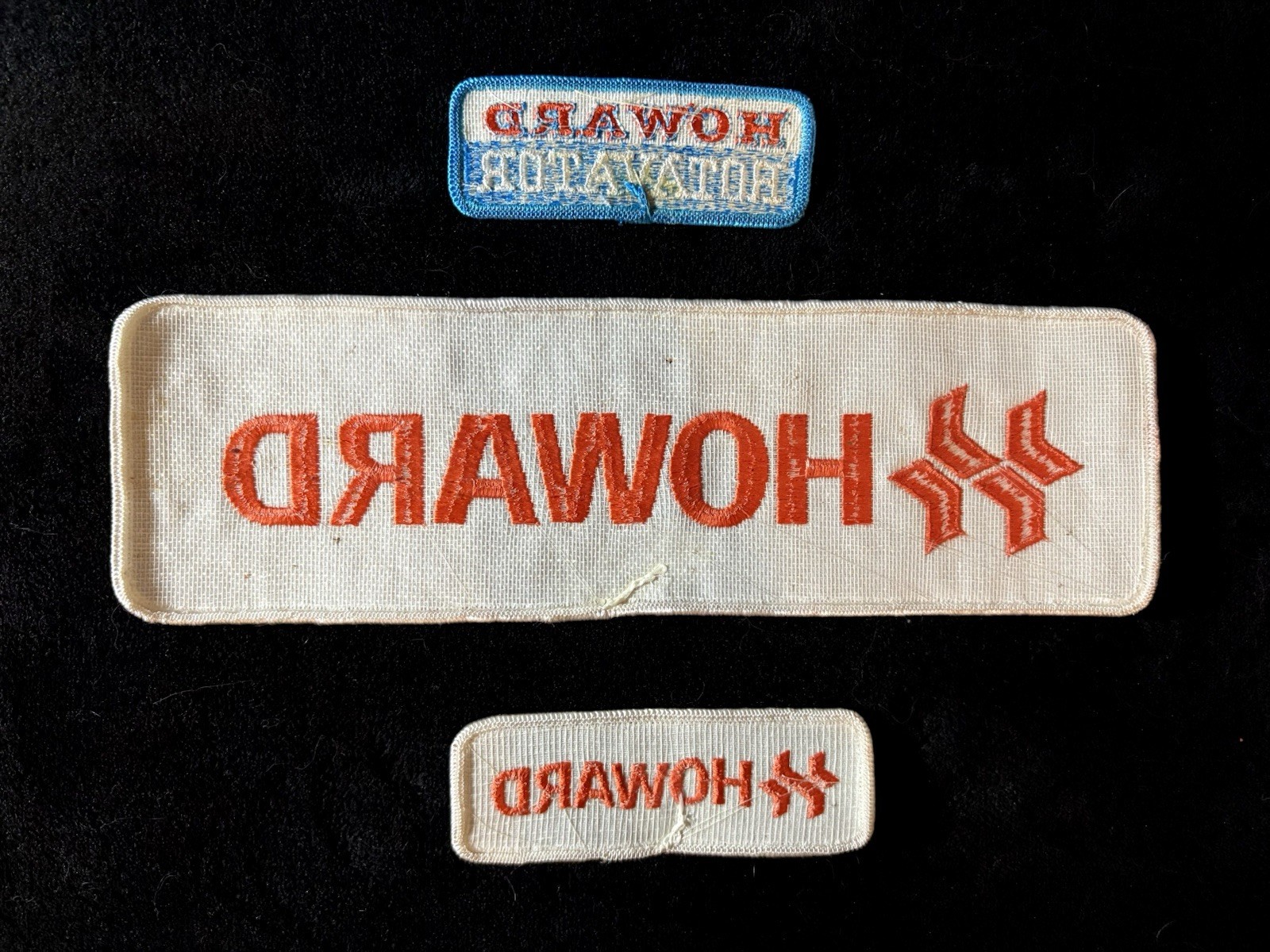 3 VINTAGE HOWARD ROTAVATOR PATCHES / EMBLEMS LOT – UNUSED NOS!