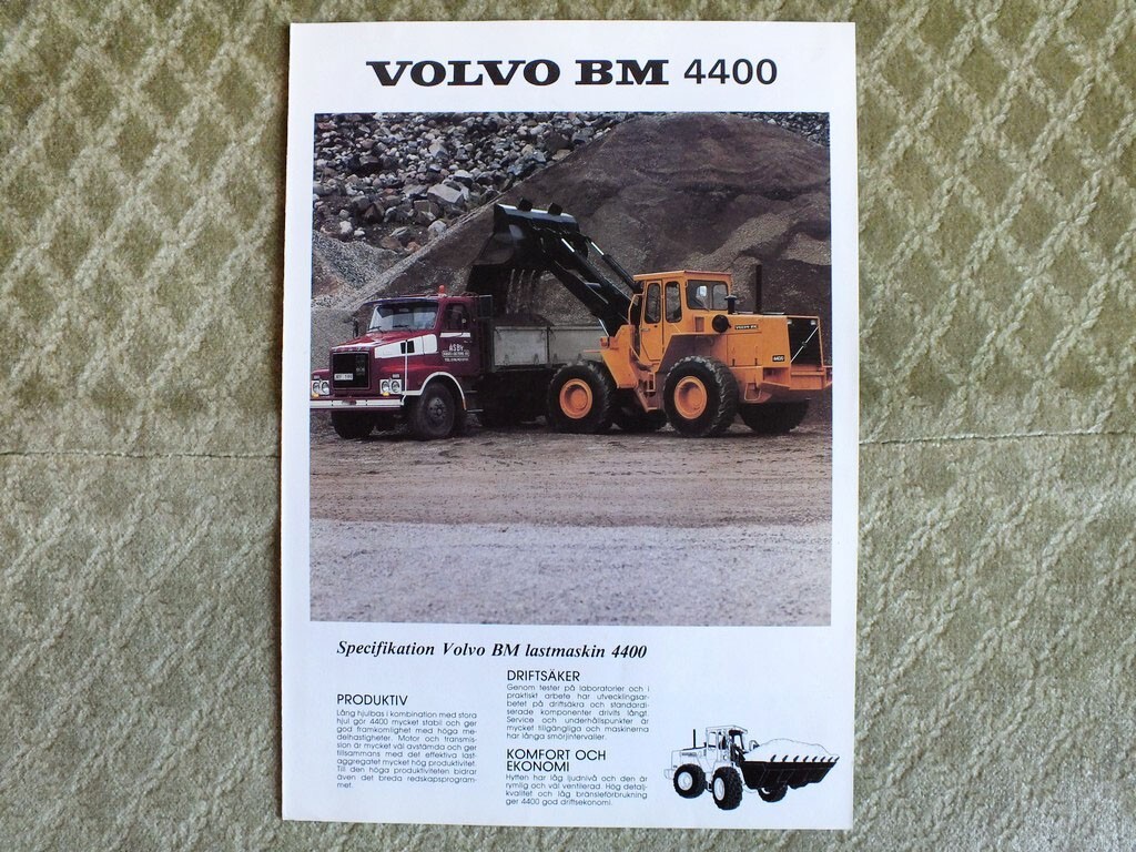 VOLVO BM 4400 Wheel Loaders Tractors Brochure Prospekt 1979