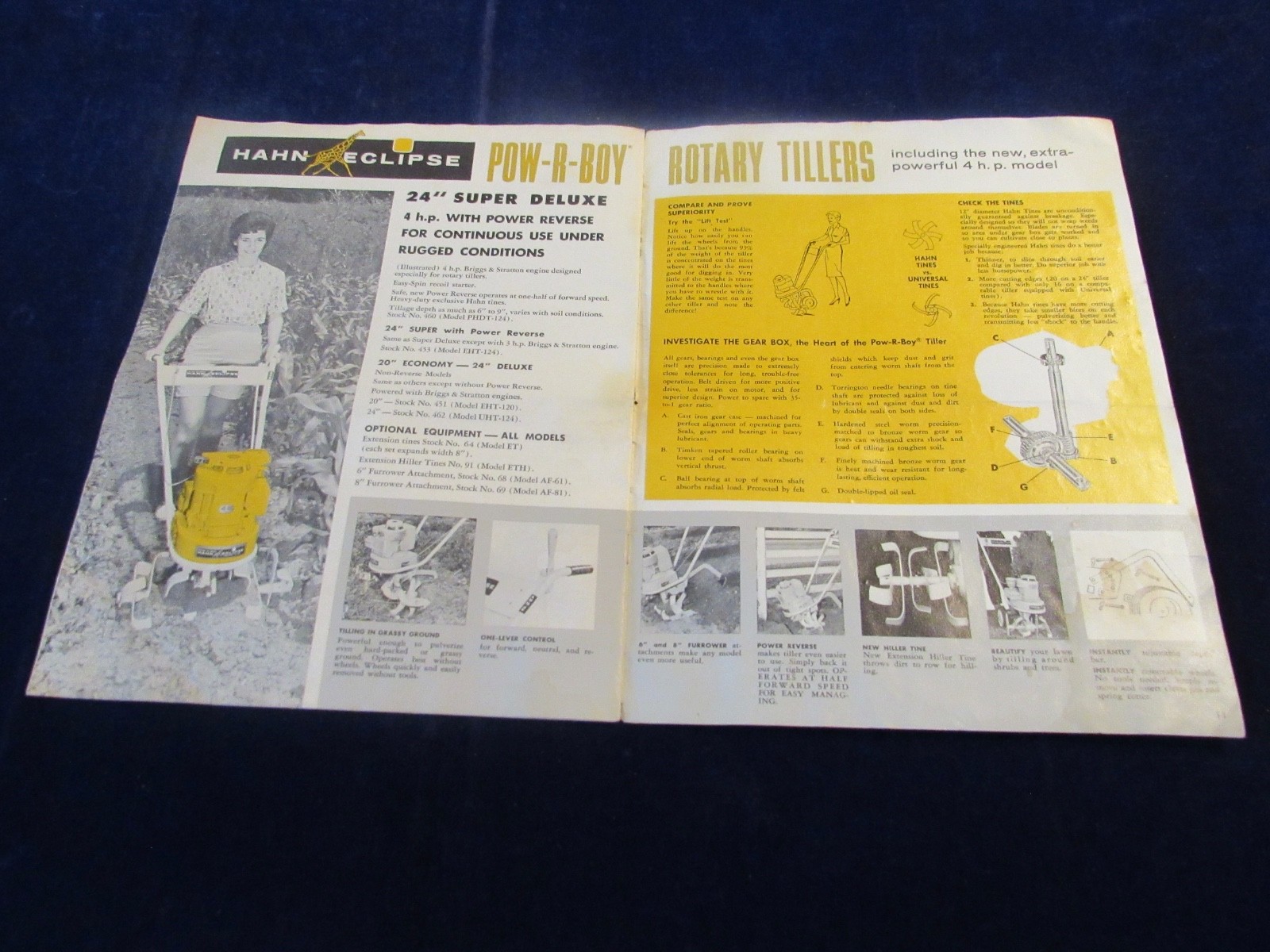 Vintage 1965 Eclipse Power Lawn Mower & Rotary Tiller Catalog Brochure C512