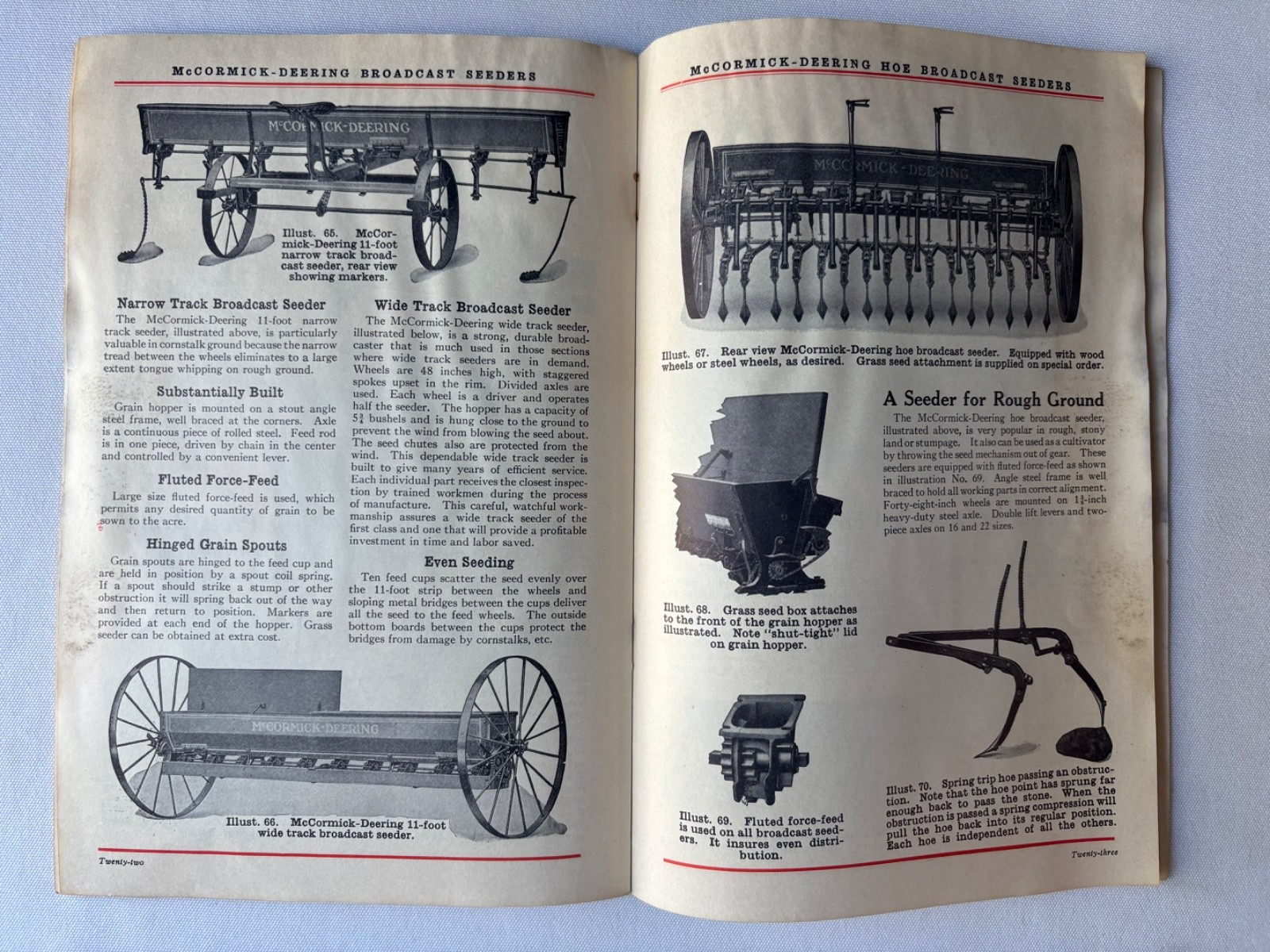 Antique McCormick-Deering Grain Drills Catalog Circa 1931 Great Illustrations