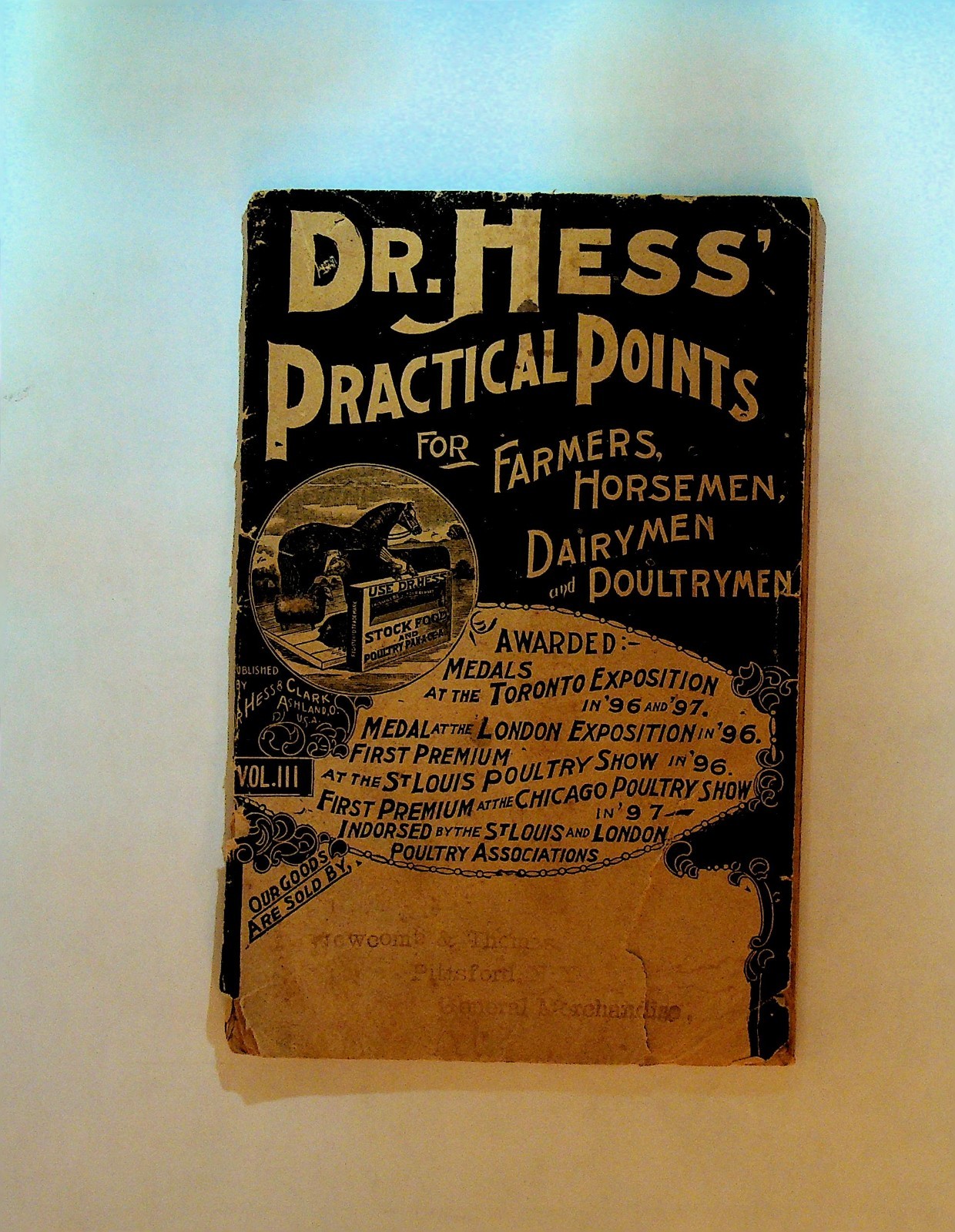 Dr Hess Practical Points for Farmers Horsemen Dairymen Poultrymen Booklet 1897