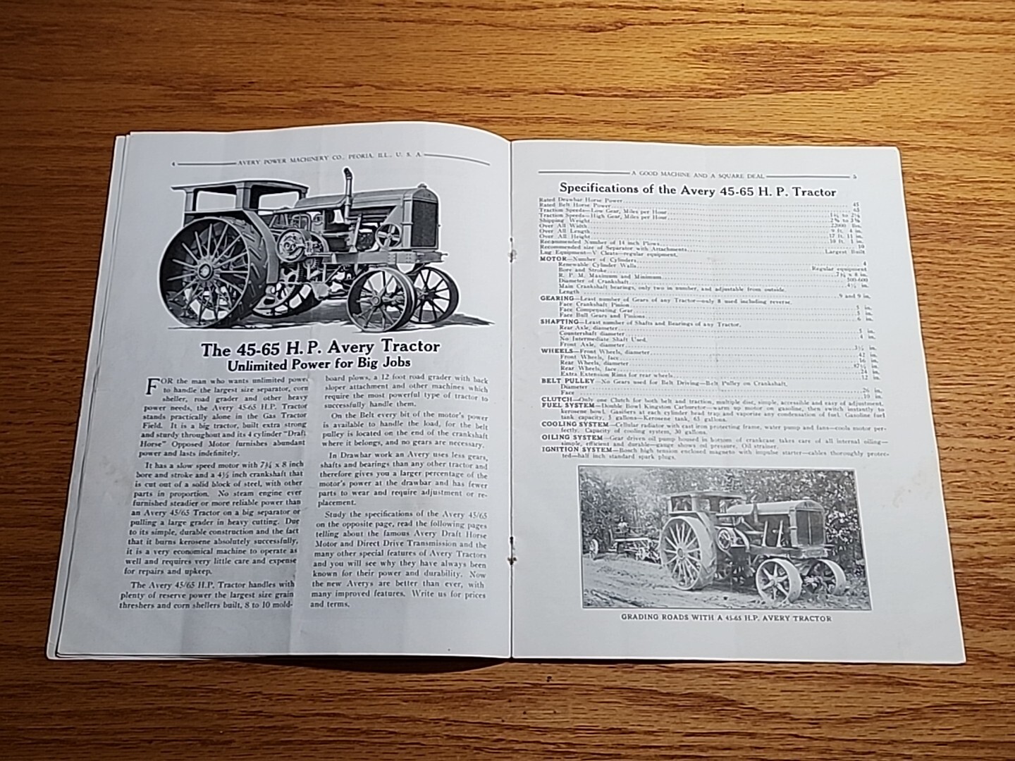 Avery Farming Threshing Road Tractor Catalog Brochure Peoria IL