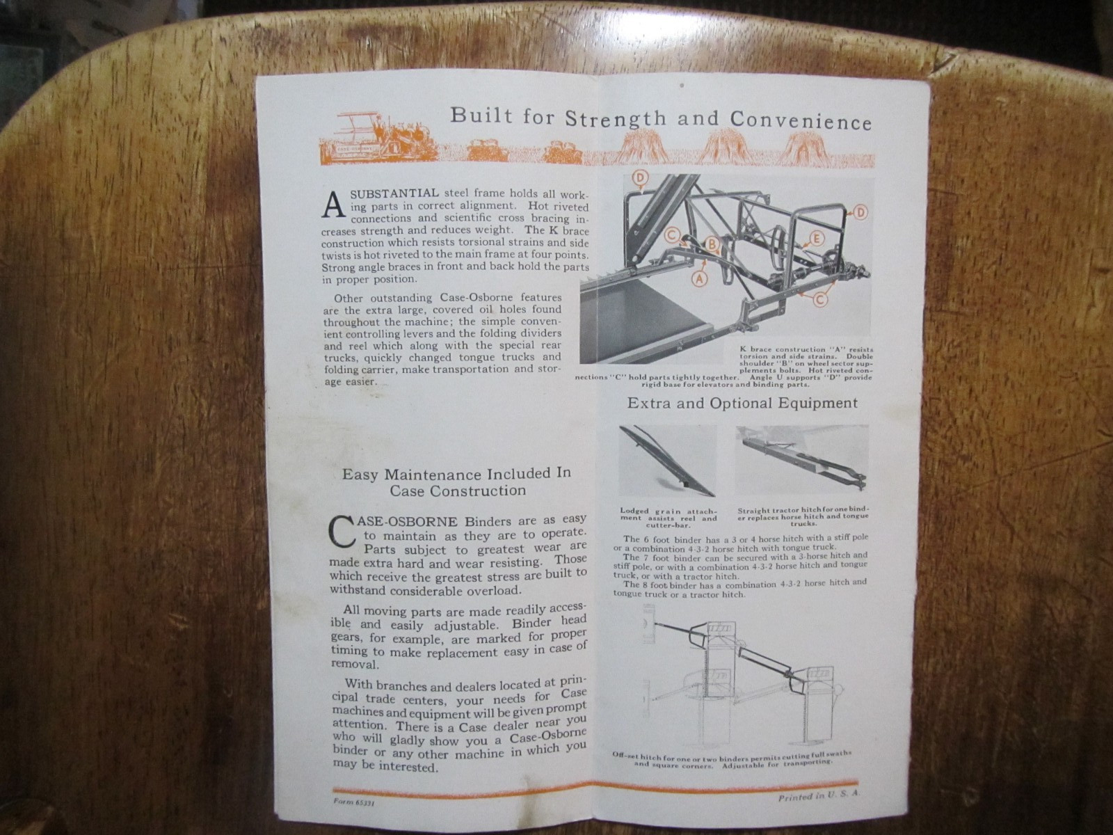 Case Osborne Grain Binder Hay Loader Sales Brochure Lot of 2 Original Fold outs