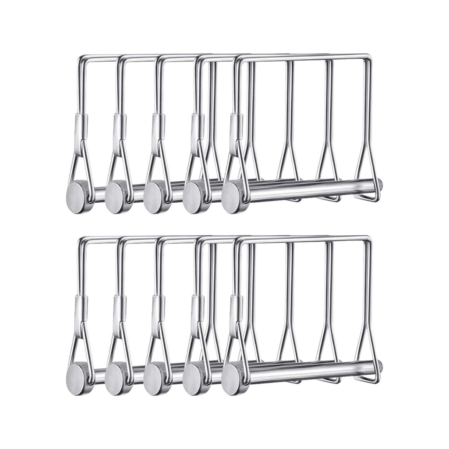 10 Pack 1/4X4 Inch Trailer Coupler Pin Heavy Duty Wire Lock Pin PTO Shaft Lockin
