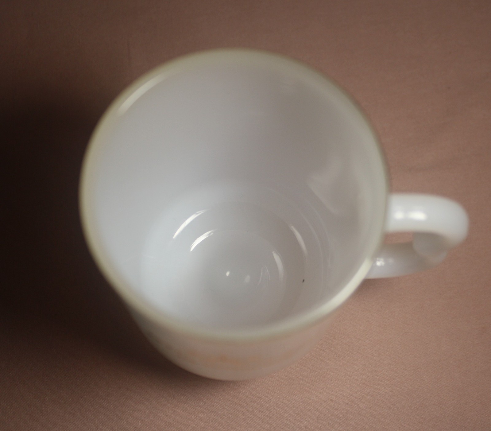 ADVERTISING KING GRAIN COFFEE CUP MUG THE WINNING TEAM WHITE MILK GLASS & GOLD