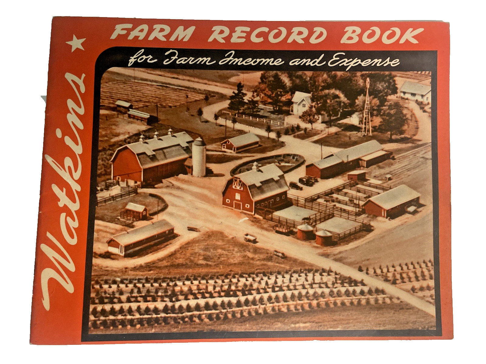 1944 Farm Record Book Income Expense Breeding Table Feed Seed Stock J R Watkins