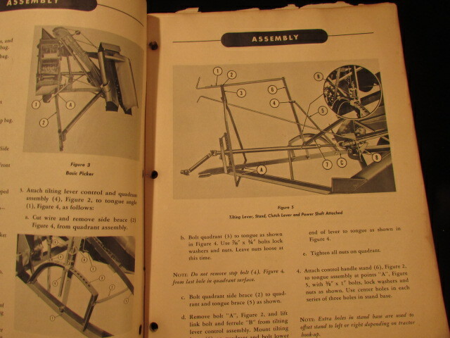 Vintage Woods Brothers corn Picker 1951 manual tractor attachment Farm Equipment