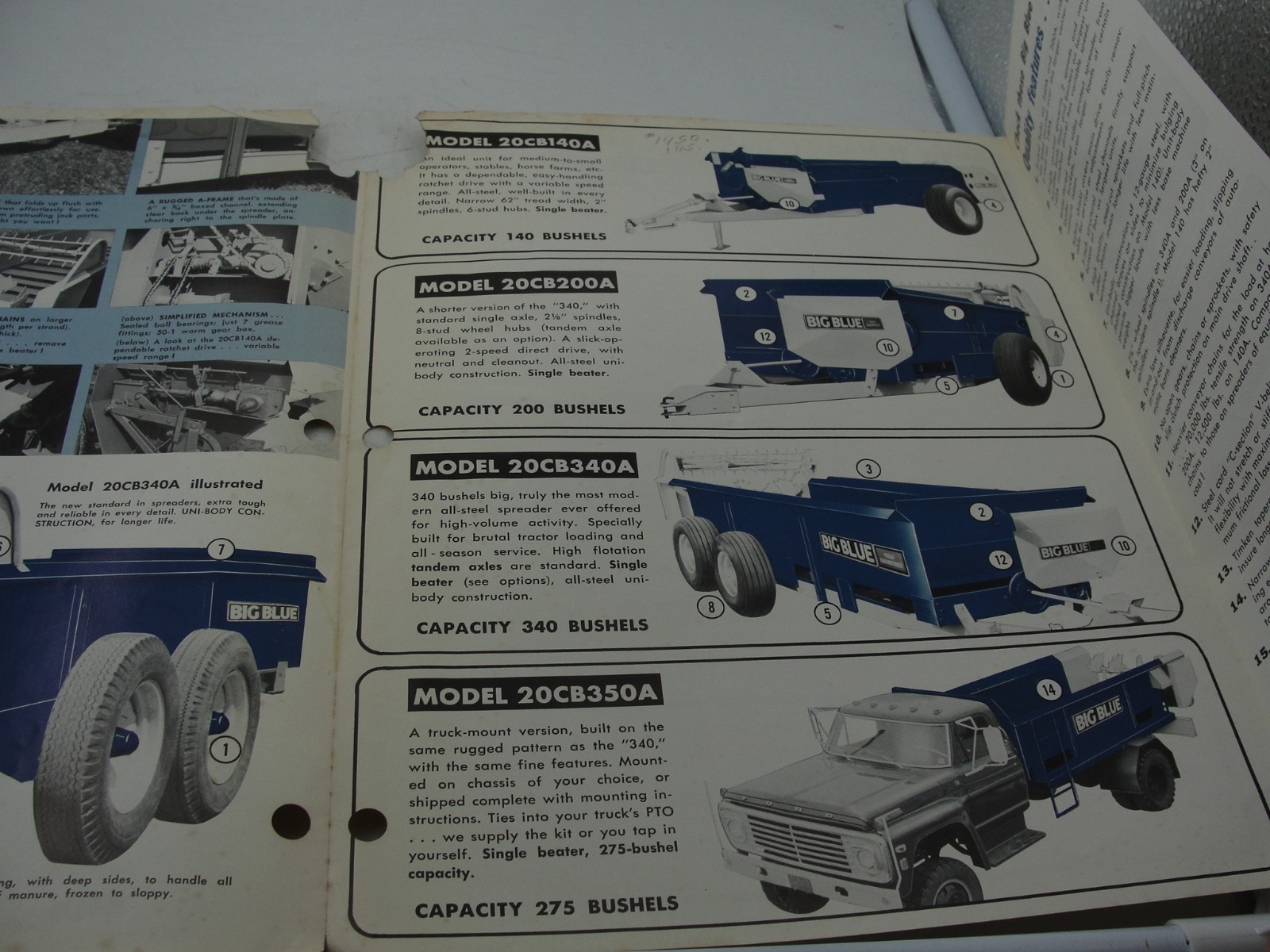 Ford Big Blue Field Engineered Manure Spreaders Brochure