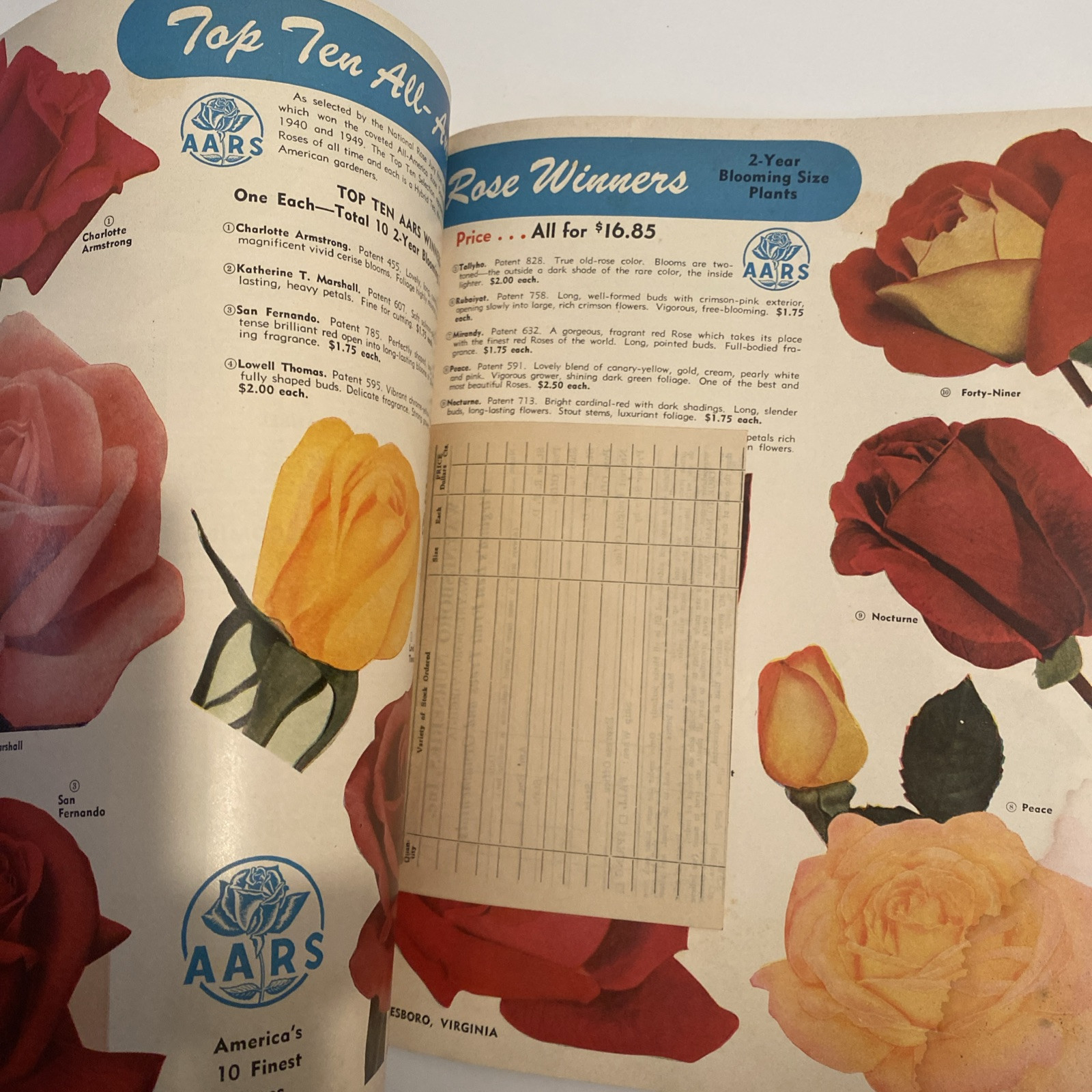 1952 VINTAGE WAYNESBORO NURSERIES FLOWER FRUIT SEED PLANTING CATALOG 48 Pgs