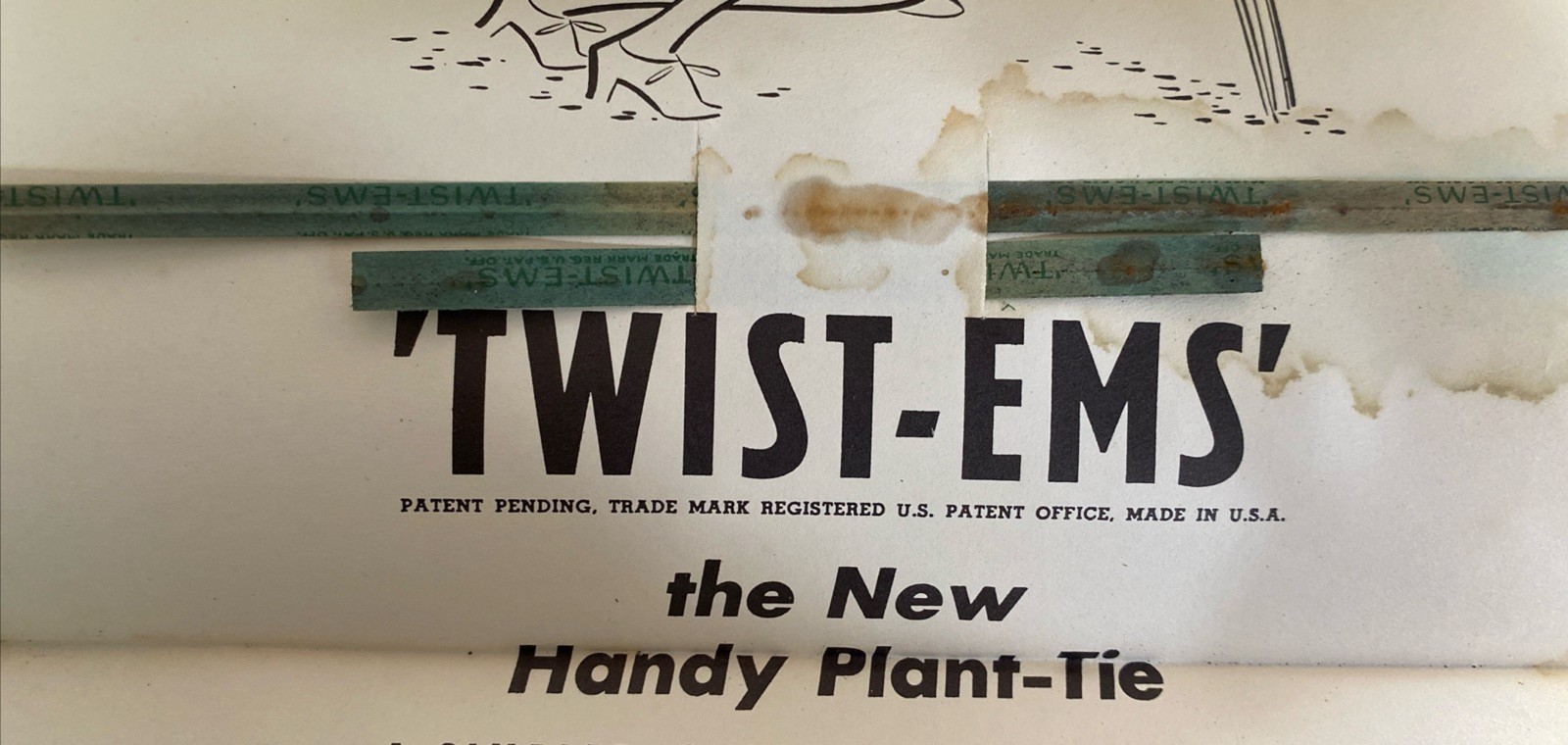 Aggeler Musser Twist-Ems Garden Ties Paper w/Wire Center Advertising Pamphlet US