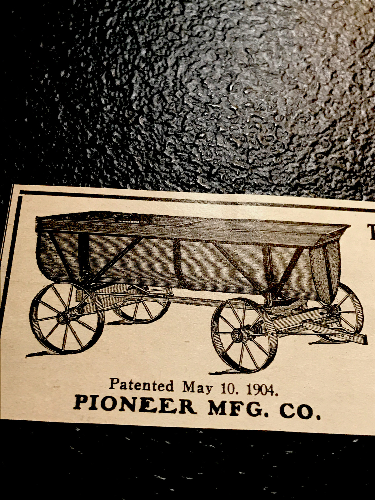 1907 Pioneer Threshermen Engine Tender Farm Advertising – Middleberry – Indiana