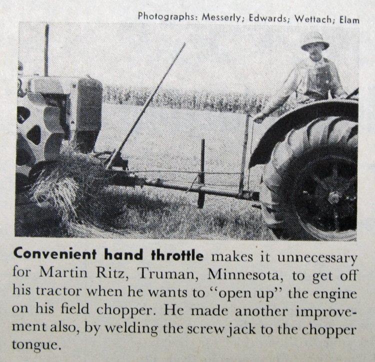 Orig 1955 Handy Farmer Photo Article Martin Ritz of Truman, MN Free USA Shipping